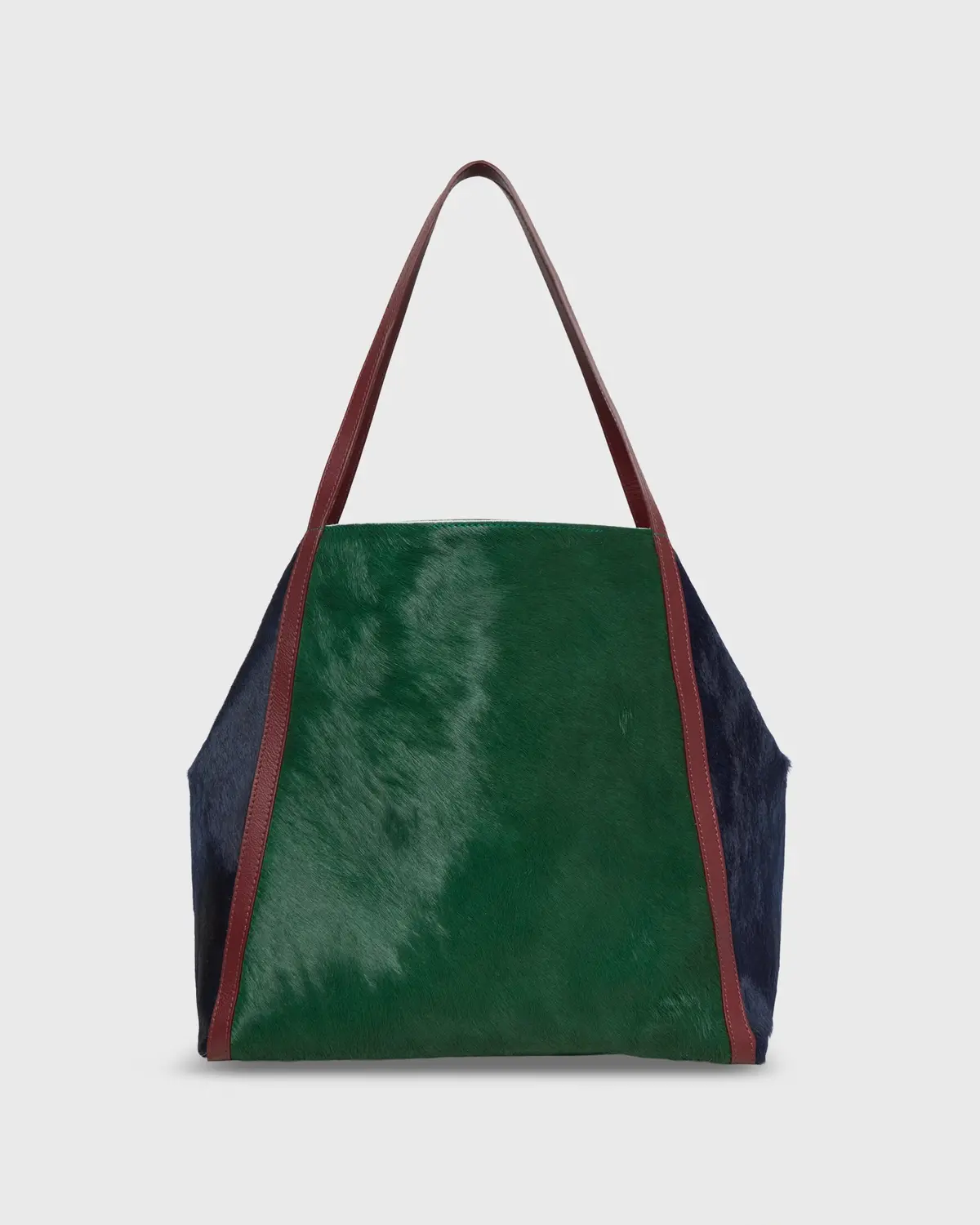 Cita Tote In Hunter/Bordeaux/Navy Pony 1