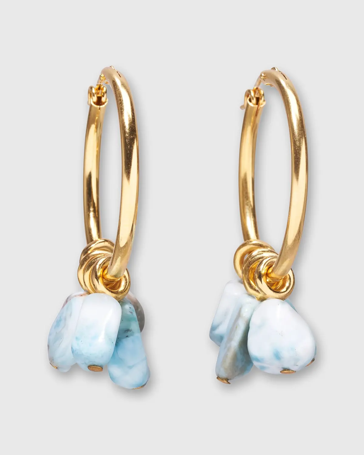 Wanderer Hoop Earrings In Light Blue 1