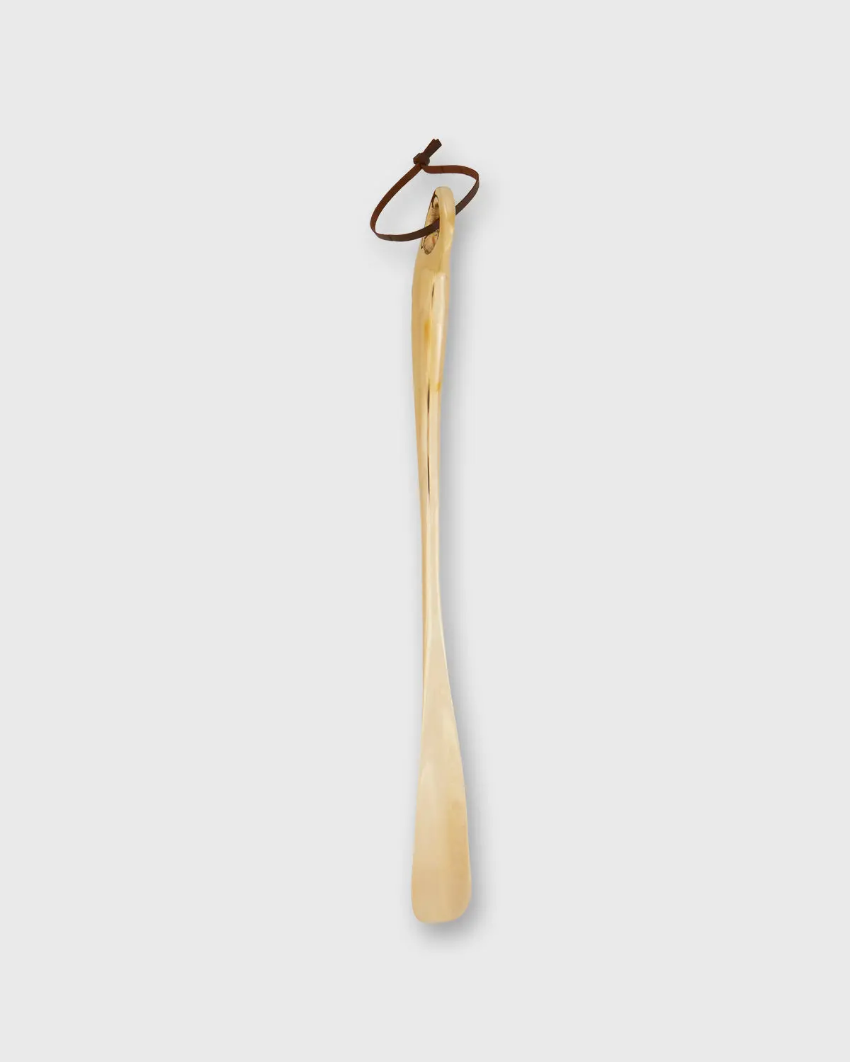 Long Curved-Grip Shoe Horn In Brass 1