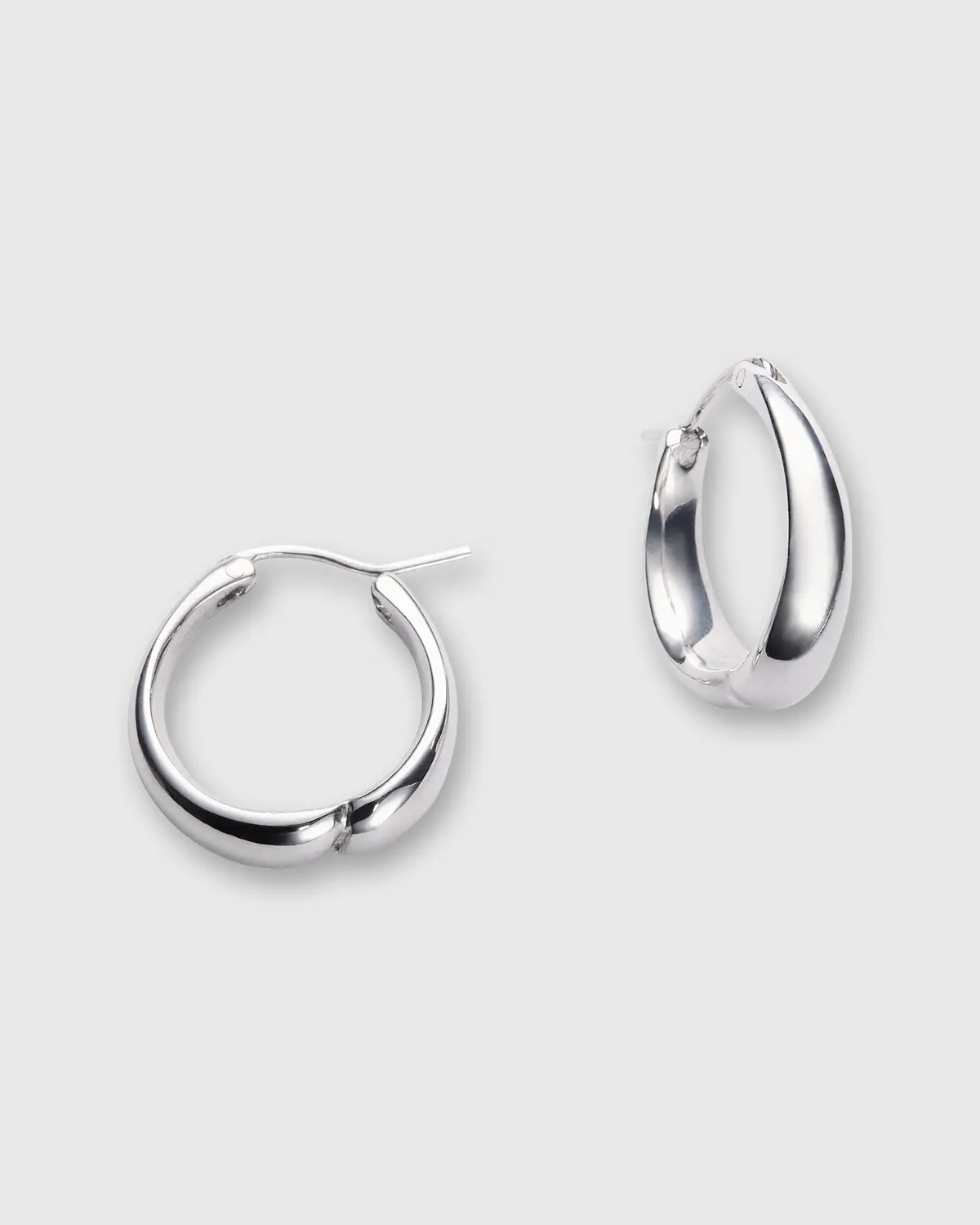 Dented Hoop Earrings In Sterling Silver 1