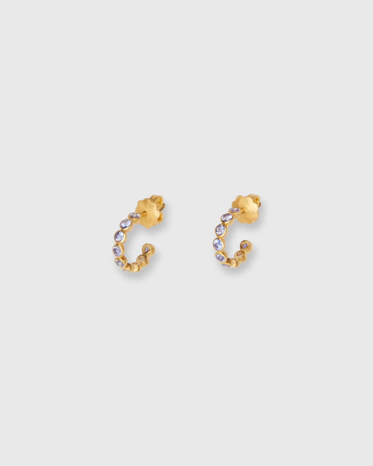 Small Bollywood Hoop Earrings In Tanzanite 1