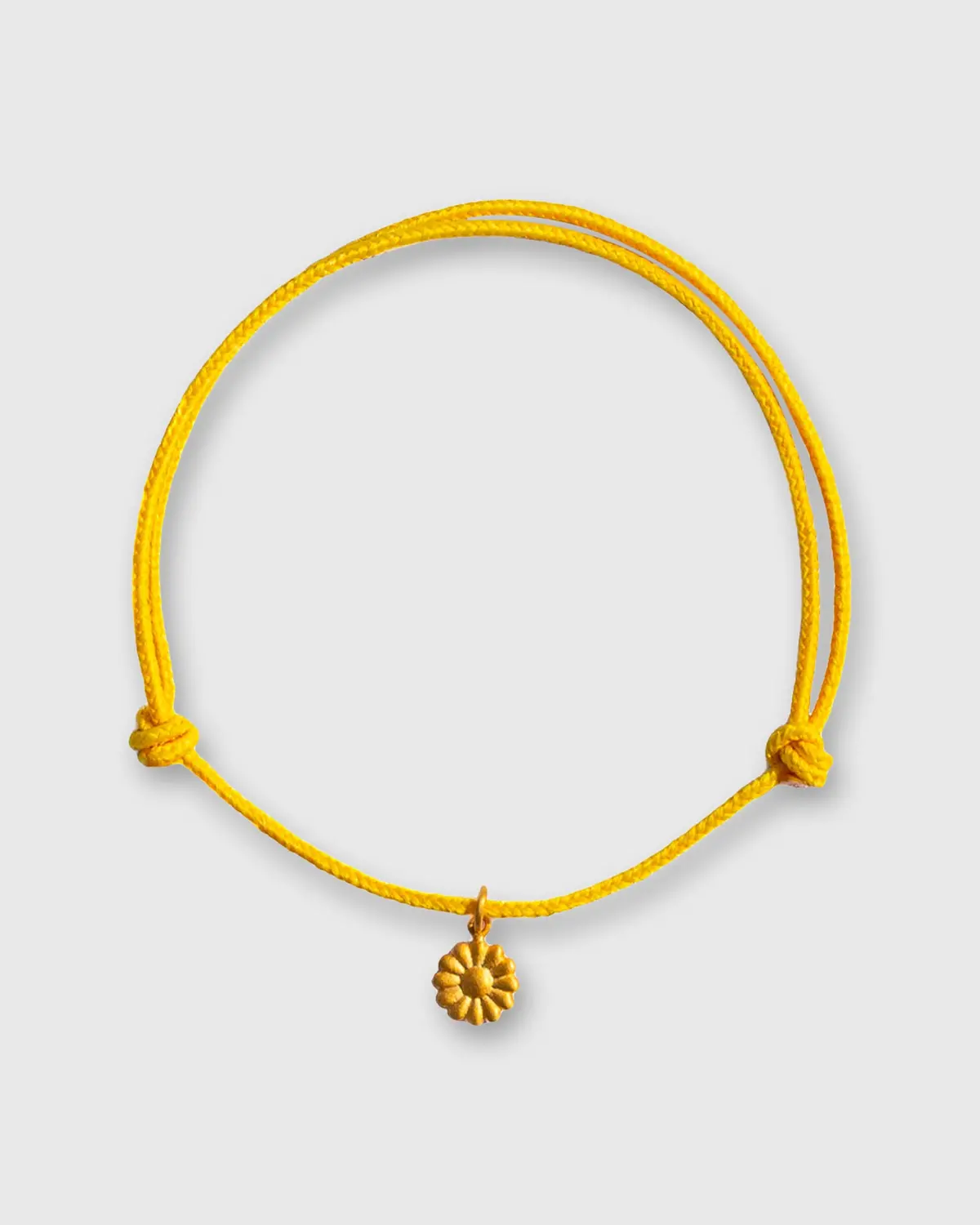 Small Marguerite Charm Bracelet In Gold/Assorted Color Cord 1