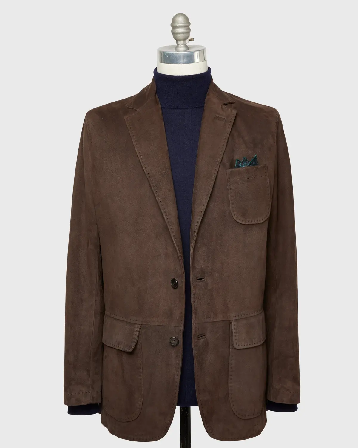 Butcher Jacket In Chocolate Suede 1
