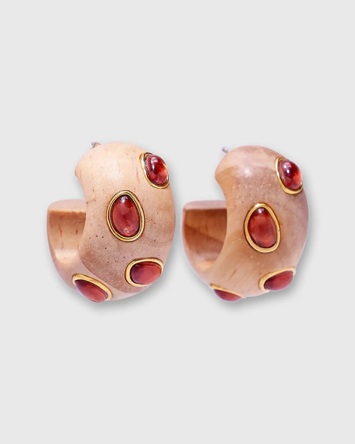Acacia Earrings In Pink Rhodolite 1