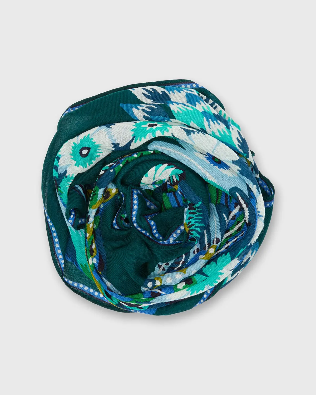 Hulule Square Scarf In Emerald 1