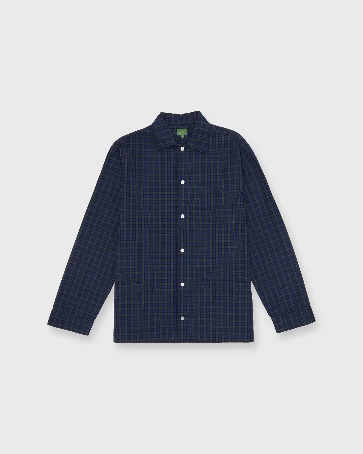 Pajama Set In Navy Blackwatch Tartan Poplin 1