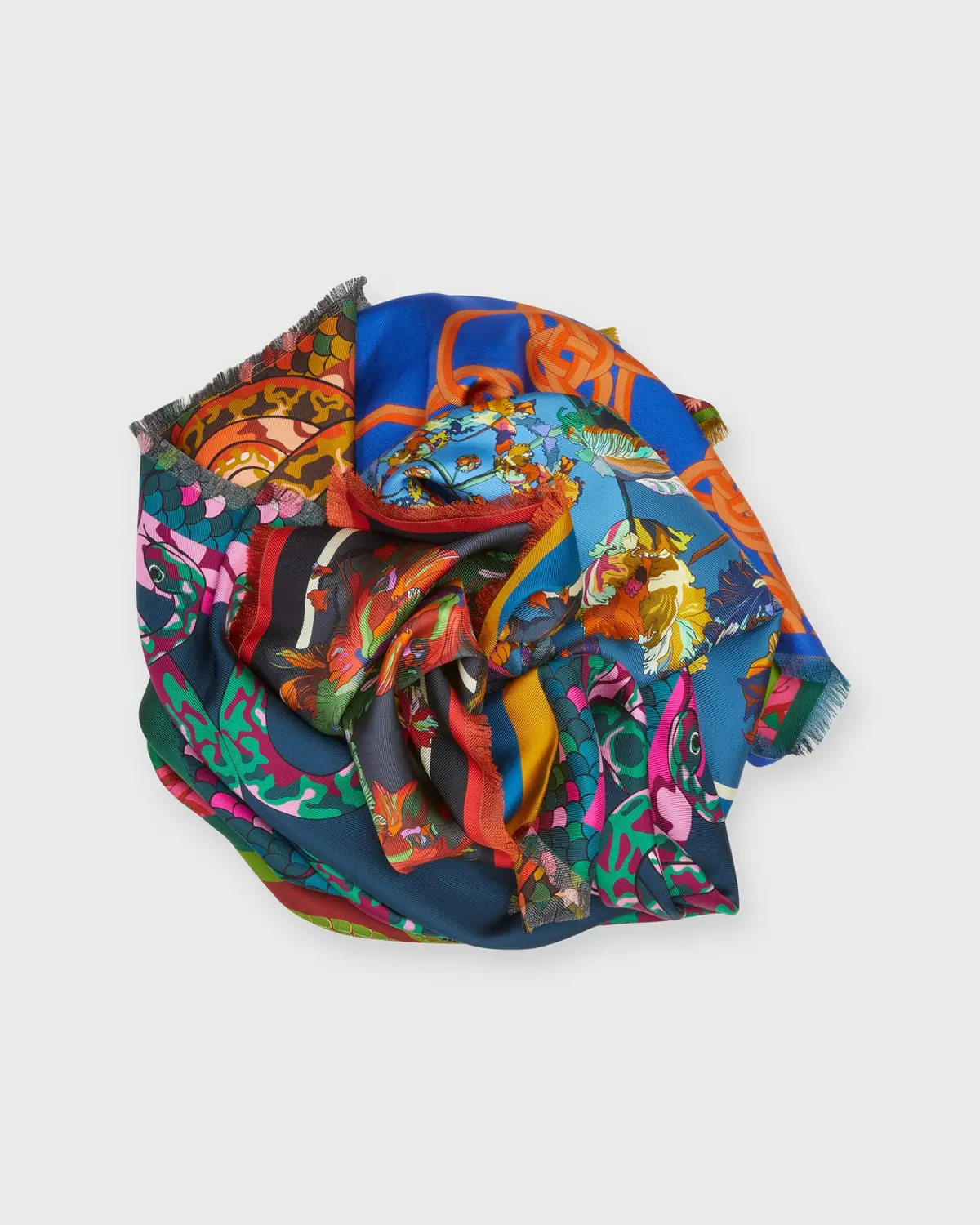 Reversible Four Square Scarf In Multi 1