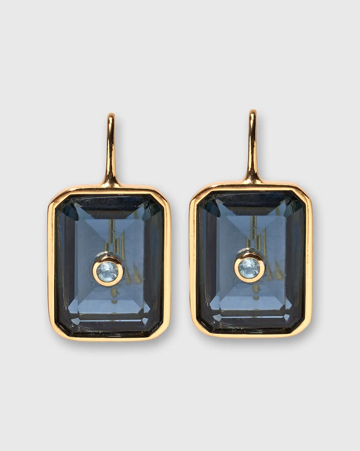 Tile Earrings In Denim 1