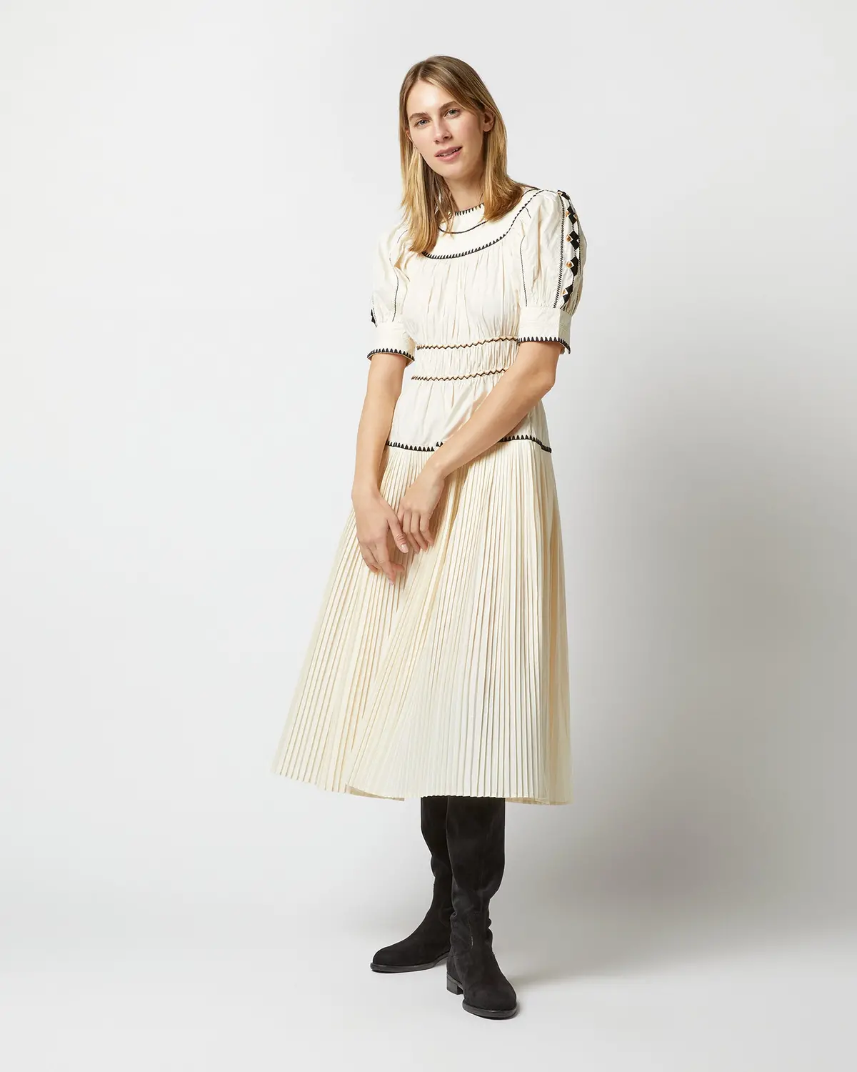 Harriet Dress In Ivory 1