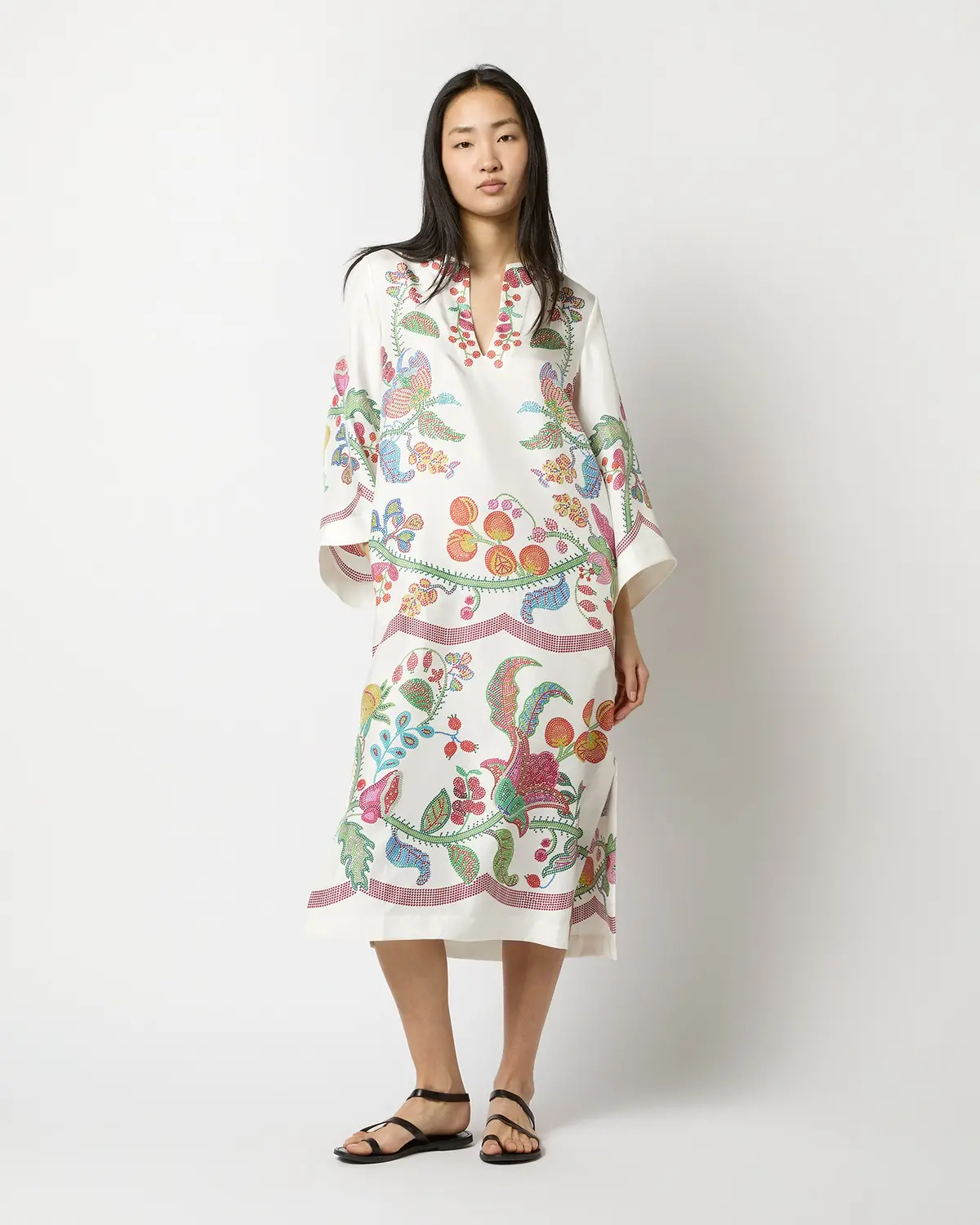 The Kaftan In Grenadilla Silk Twill 1
