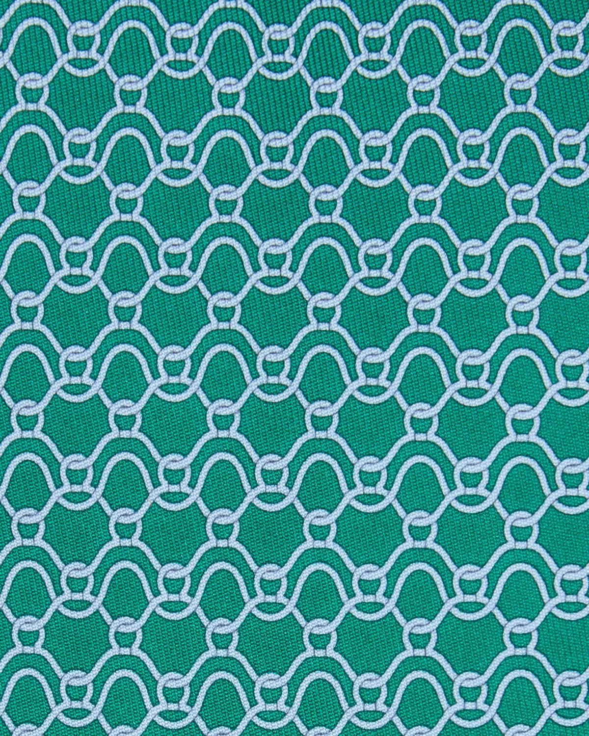 Silk Print Tie In Green/Sky Ropes 2