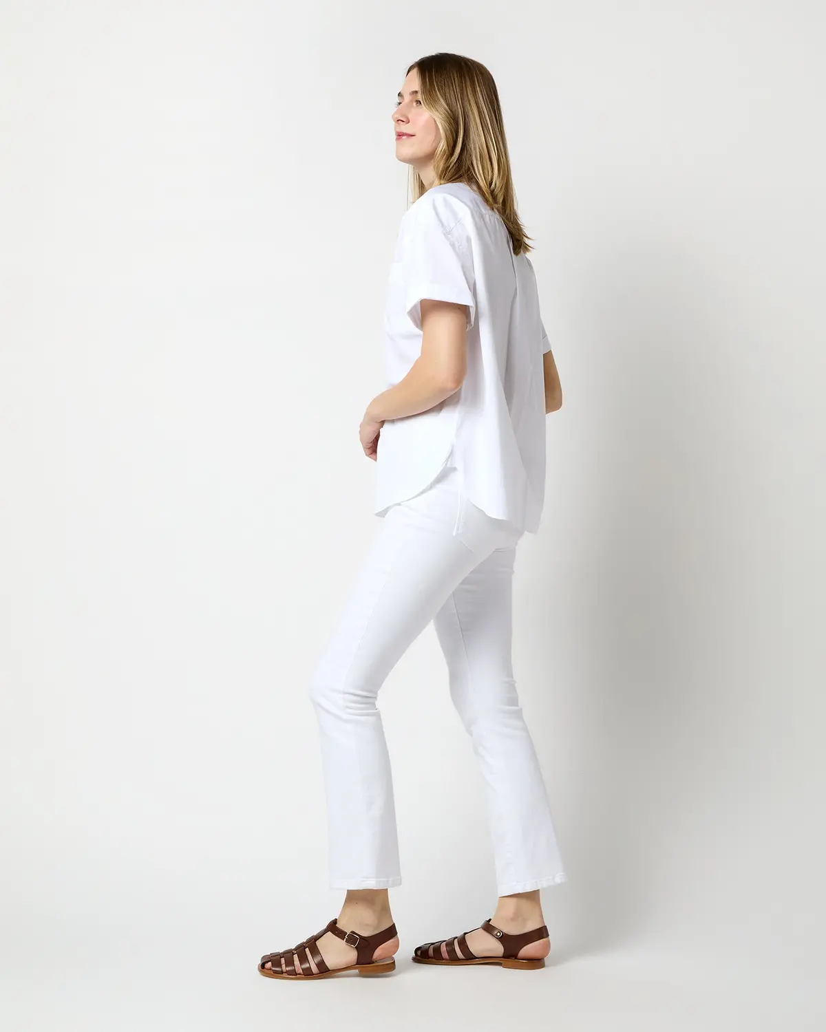 Agnes Shirt In White Poplin 4