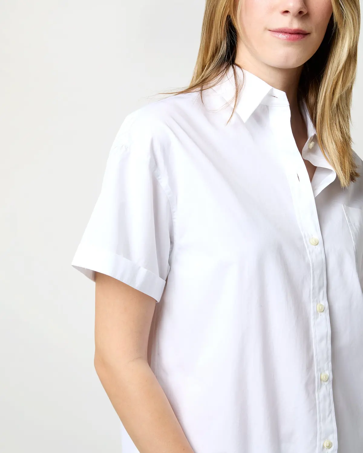 Agnes Shirt In White Poplin 2