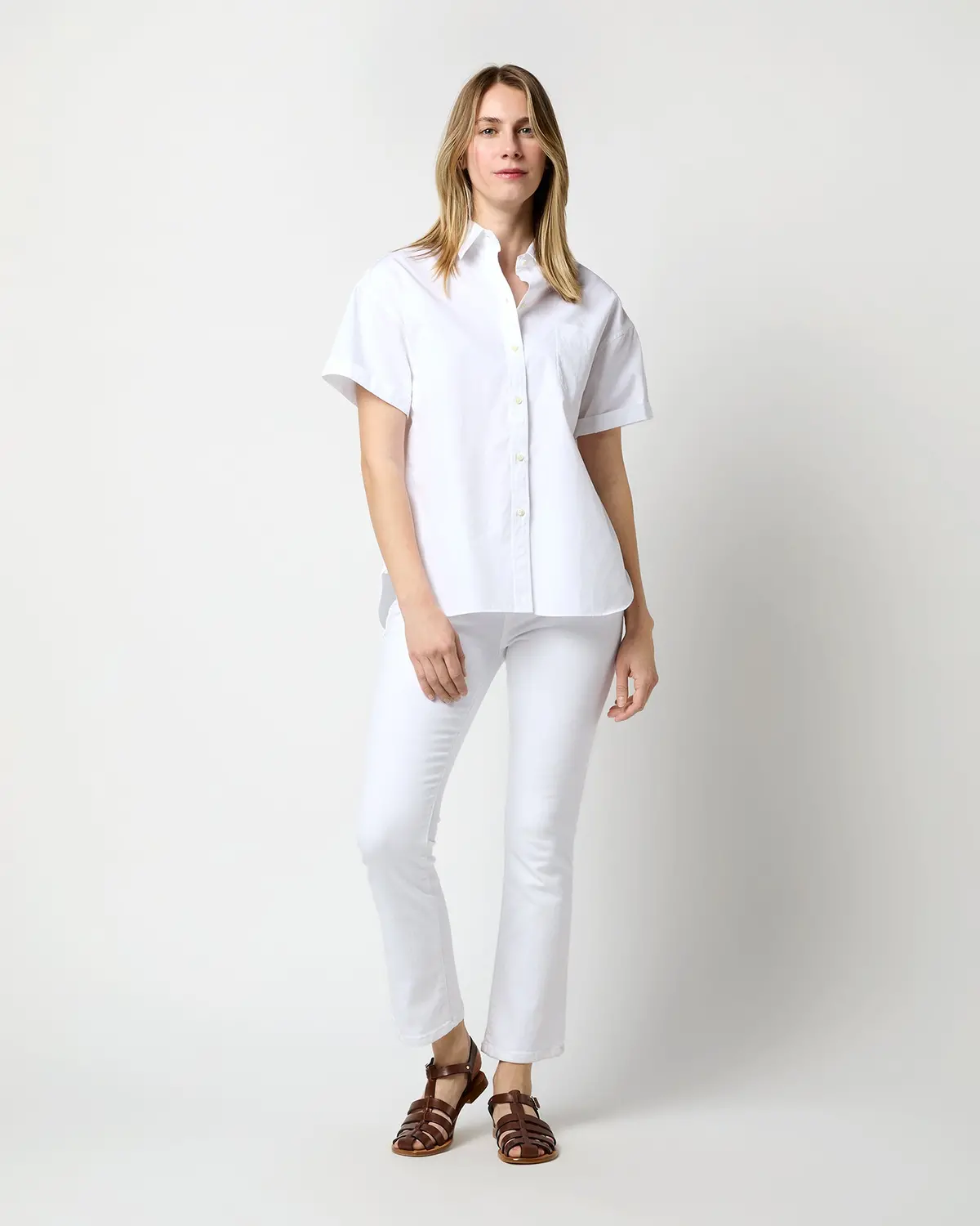 Agnes Shirt In White Poplin 3