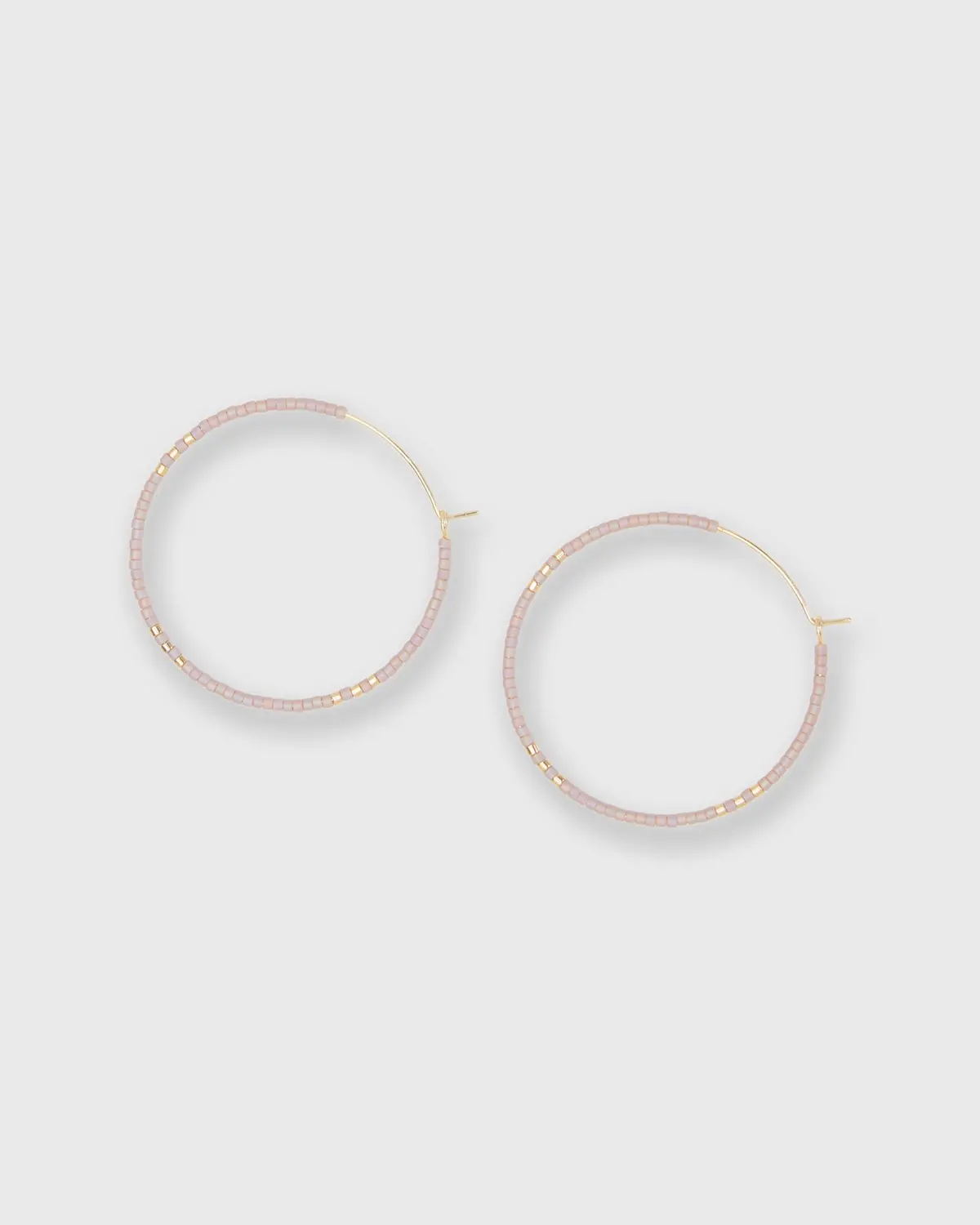 Large Hoop Earrings In Beige 1