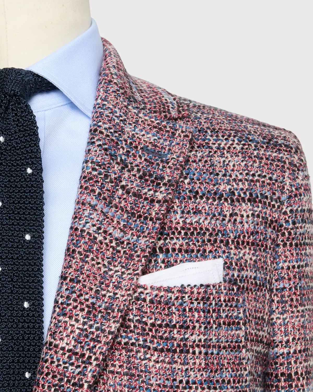 Ghost Blazer In Red/White/Blue Tweed 2