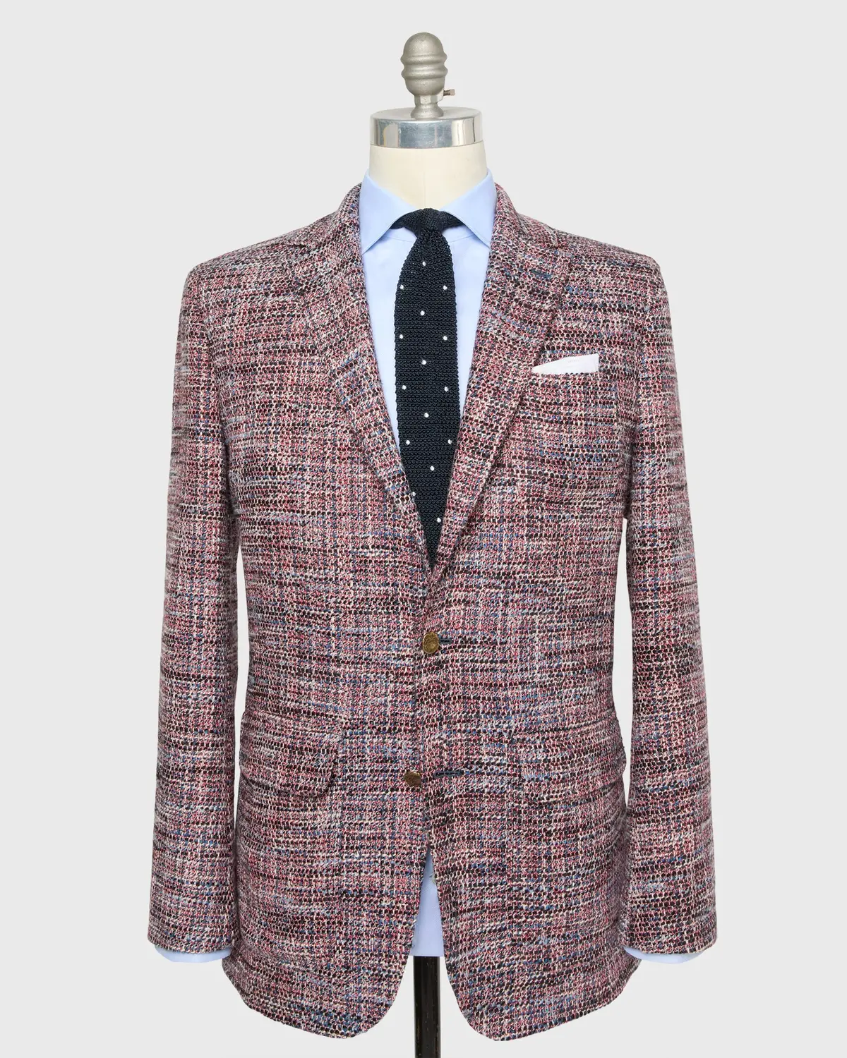 Ghost Blazer In Red/White/Blue Tweed 1