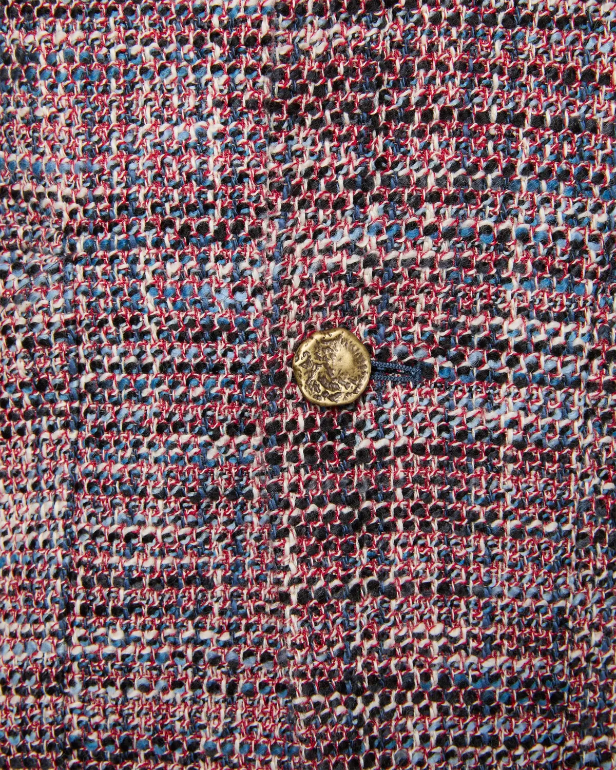 Ghost Blazer In Red/White/Blue Tweed 4