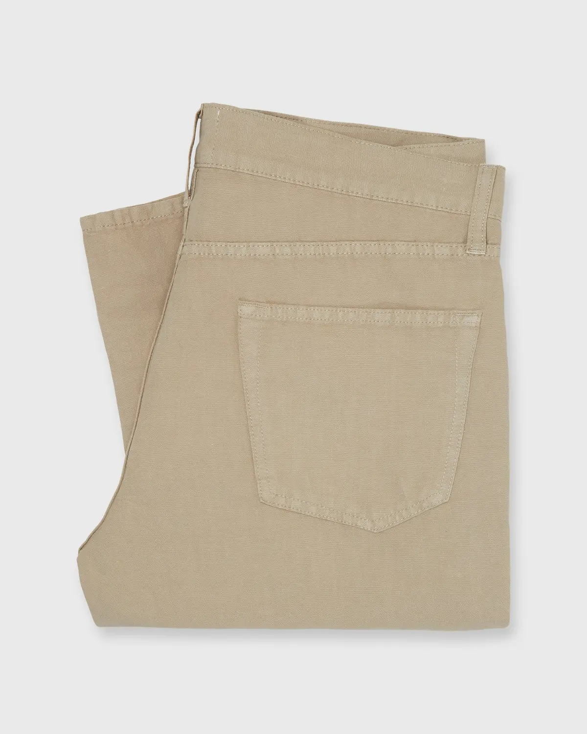 Slim Straight 5-Pocket Pant In Stone Canapa Canvas 1