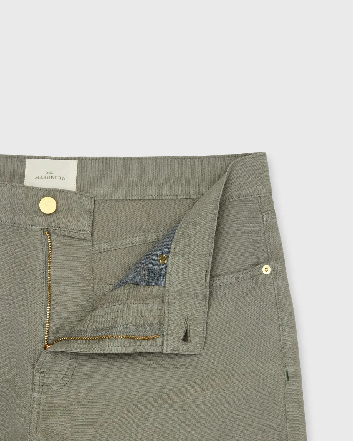 Slim Straight 5-Pocket Pant In Sage Canapa Canvas 3