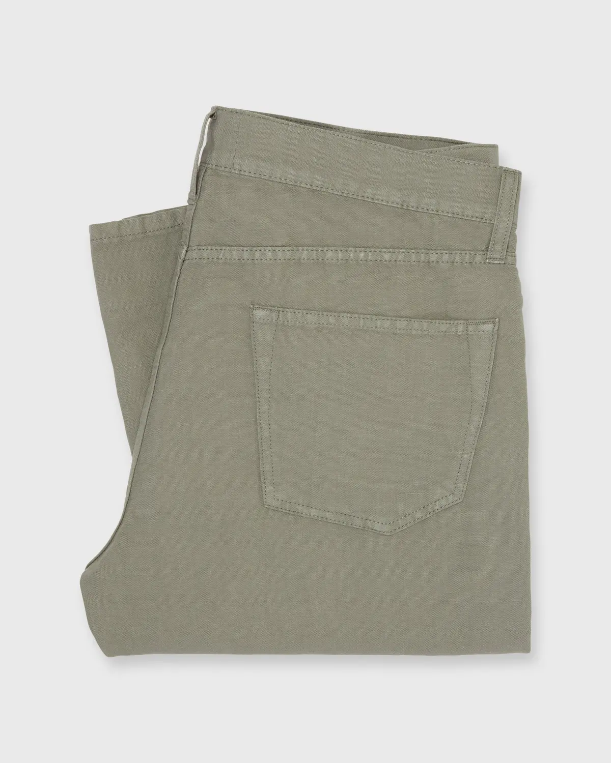 Slim Straight 5-Pocket Pant In Sage Canapa Canvas 1