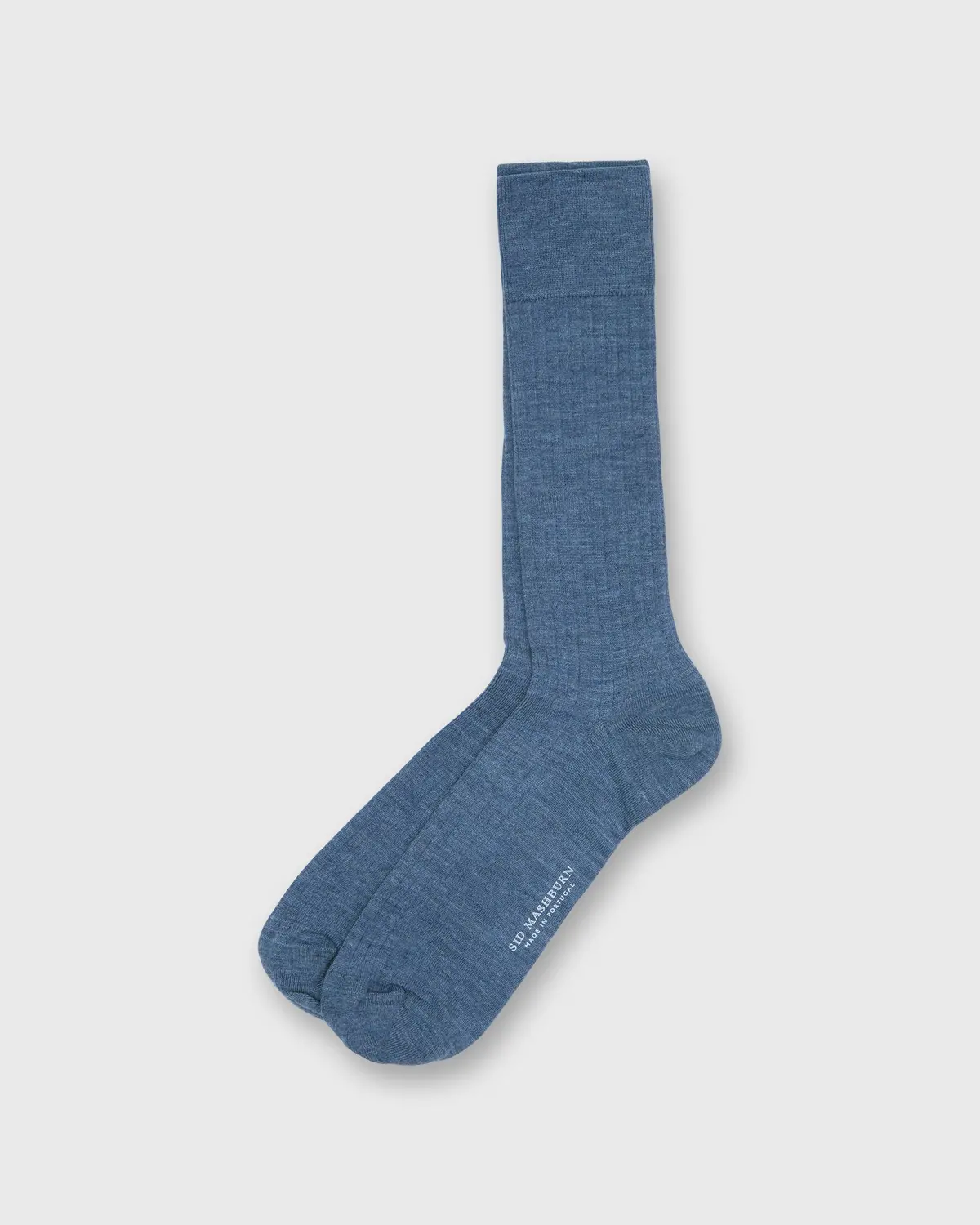 Trouser Dress Socks In Heather Blue Extra Fine Merino 1