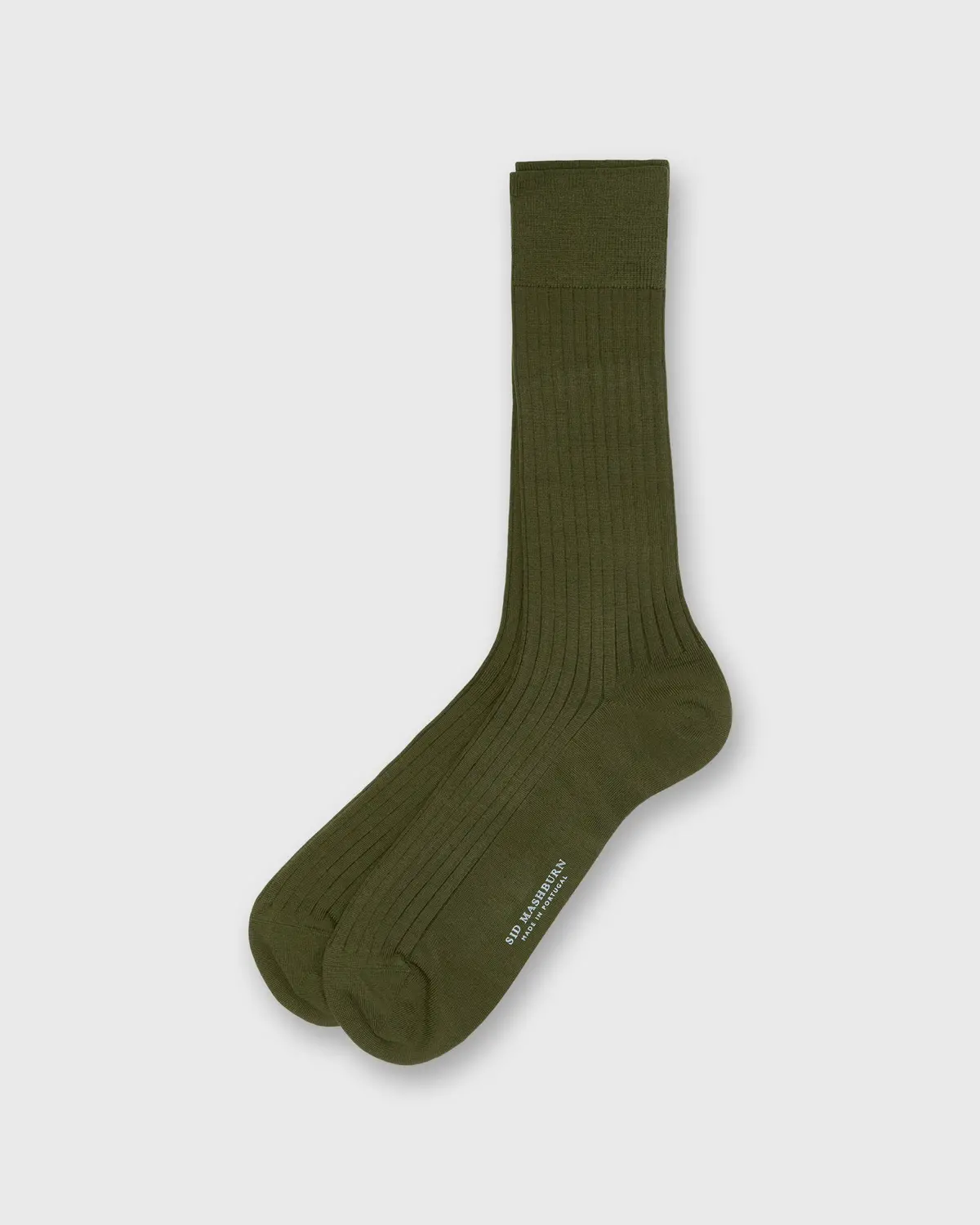 Trouser Dress Socks In Olive Extra Fine Merino 1