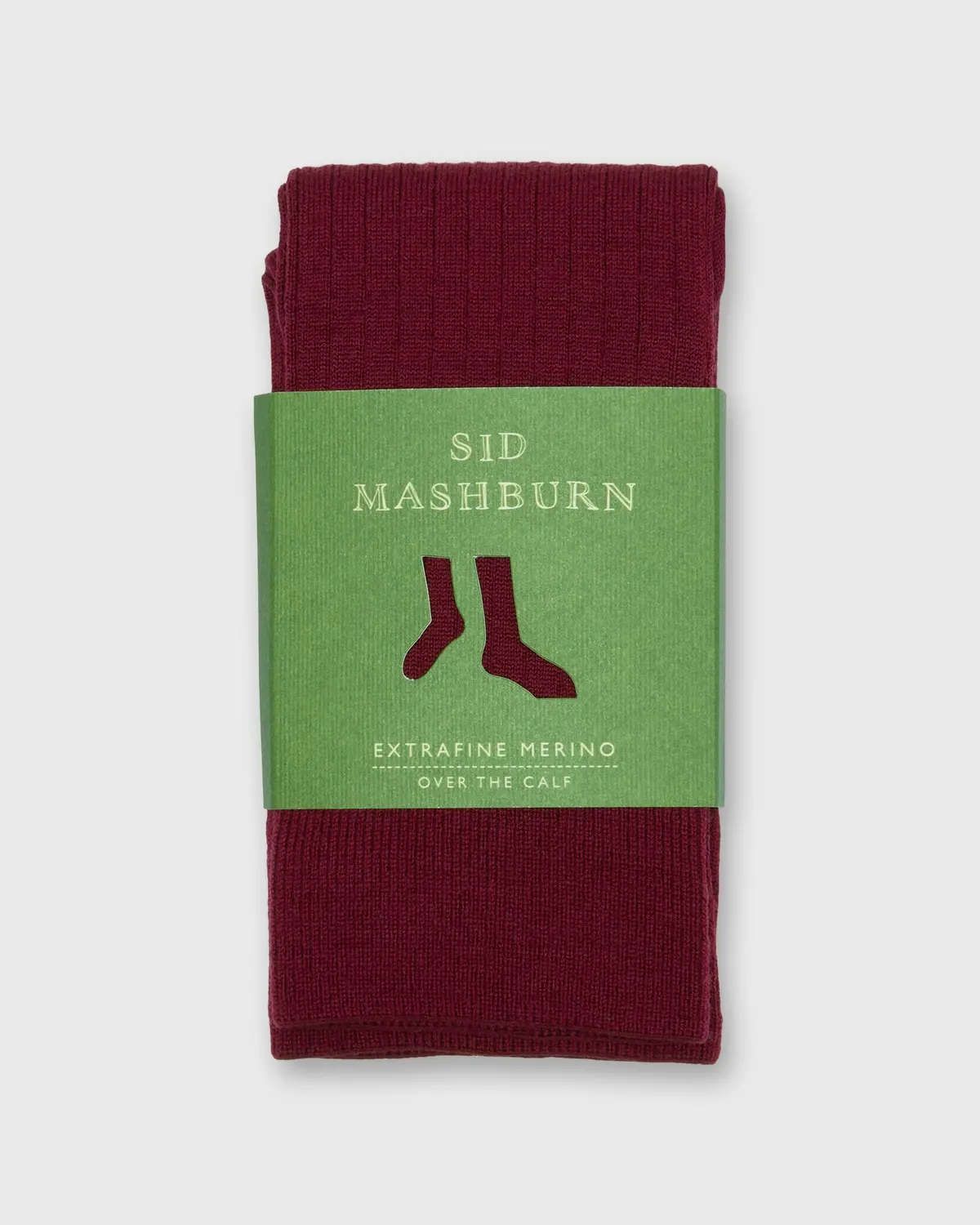 Over-The-Calf Dress Socks In Bordeaux Extra Fine Merino 2