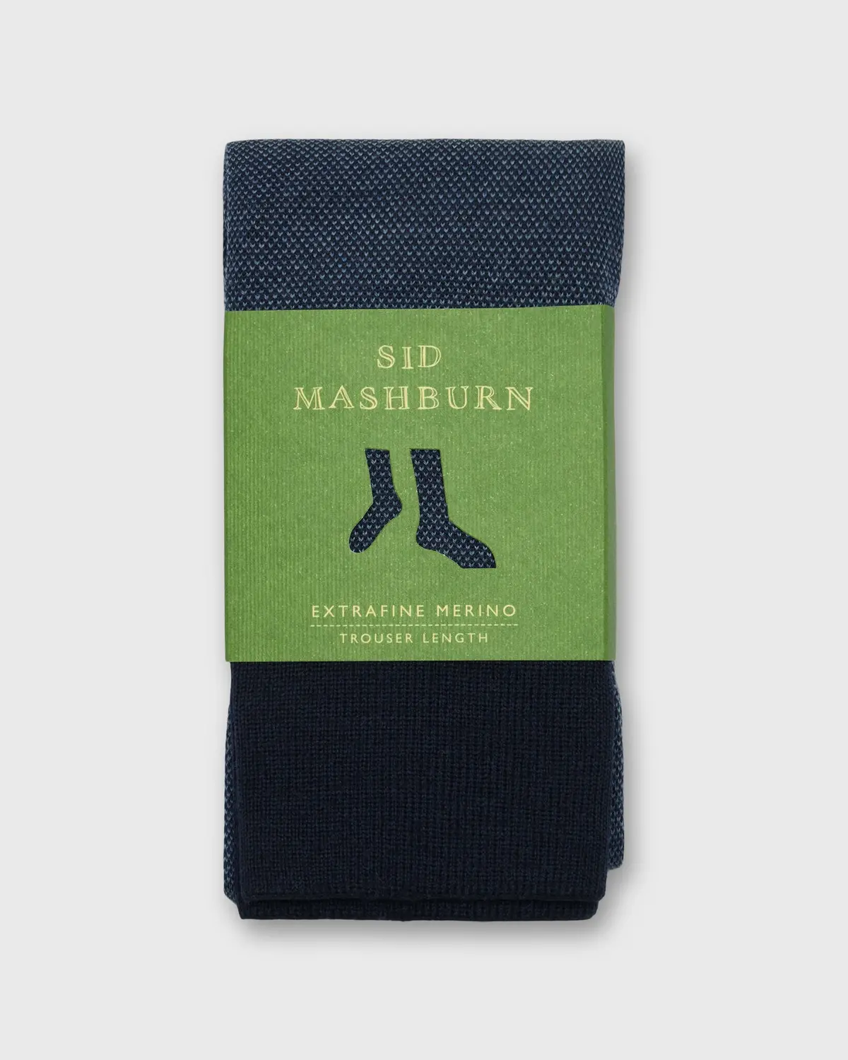 Birdseye Trouser Dress Socks In Blue Extra Fine Merino 2