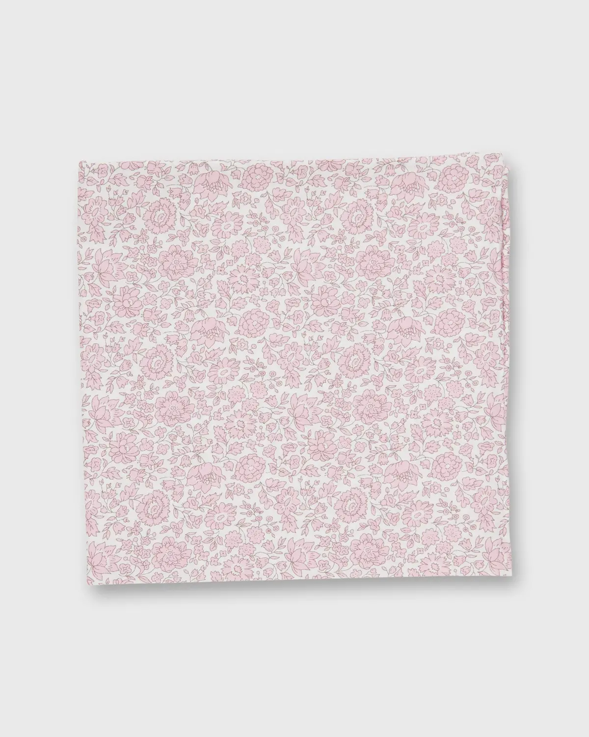 Cotton Print Pocket Square In Pink D'anjo Coast Liberty Poplin 1