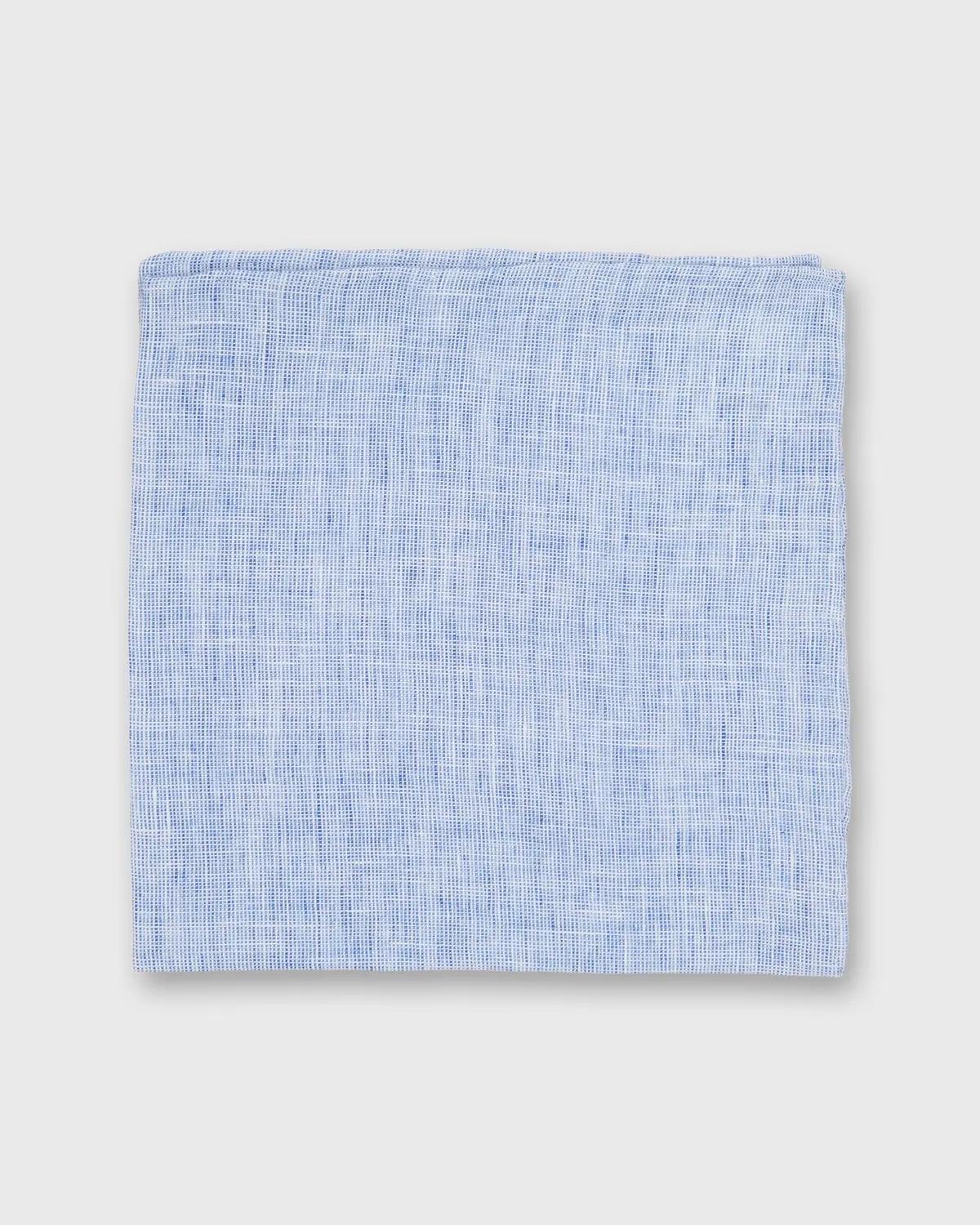 Cotton Pocket Square In Blue Chambray 1
