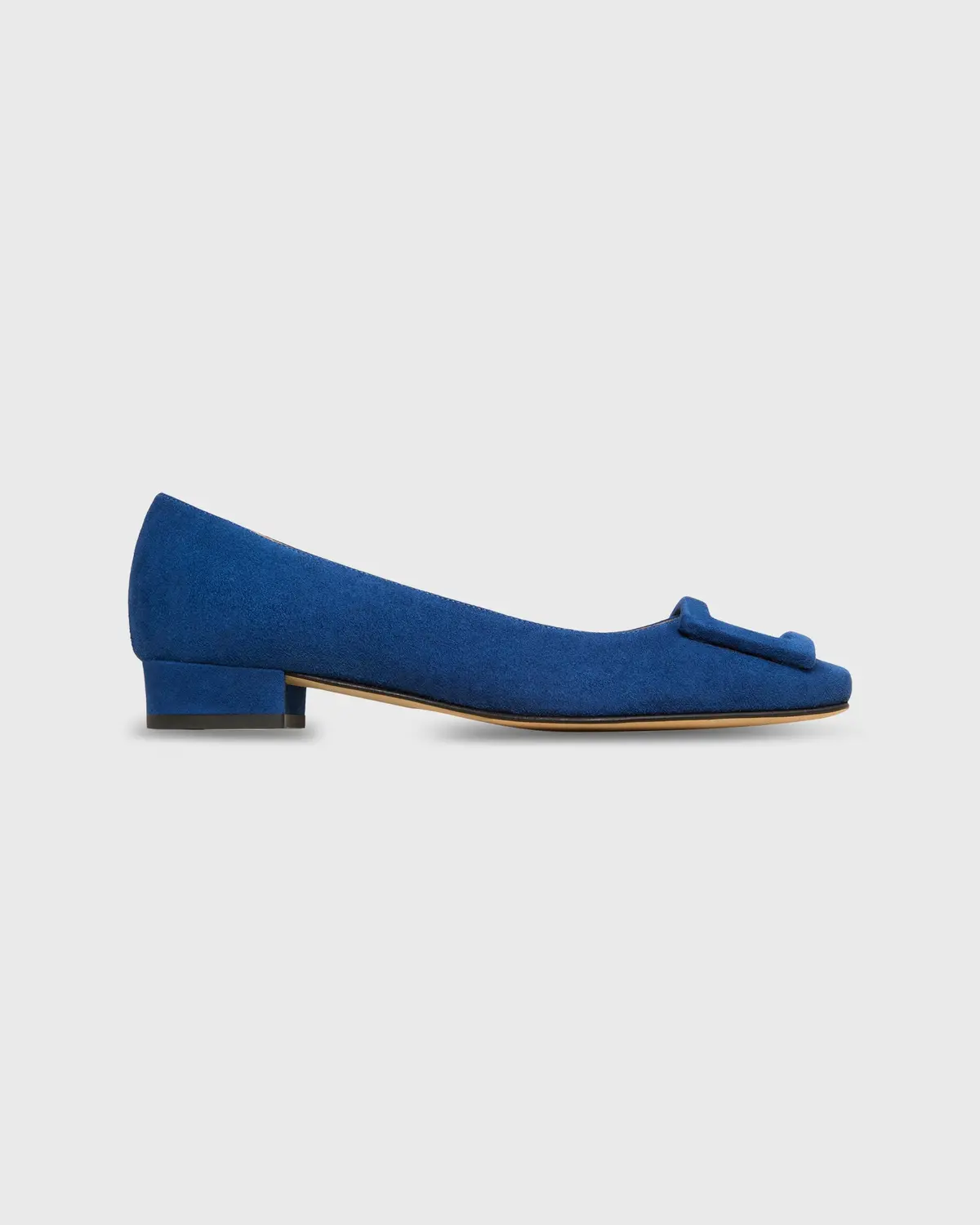 Buckle Shoe In Baltic Blue Suede 1