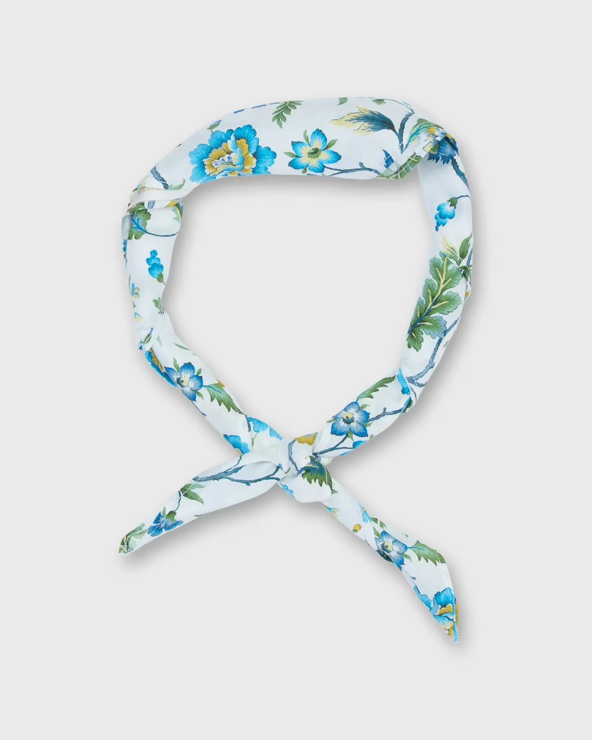 Anyway Scarf In White/Blue/Green Multi Eva Belle Liberty Fabric 1