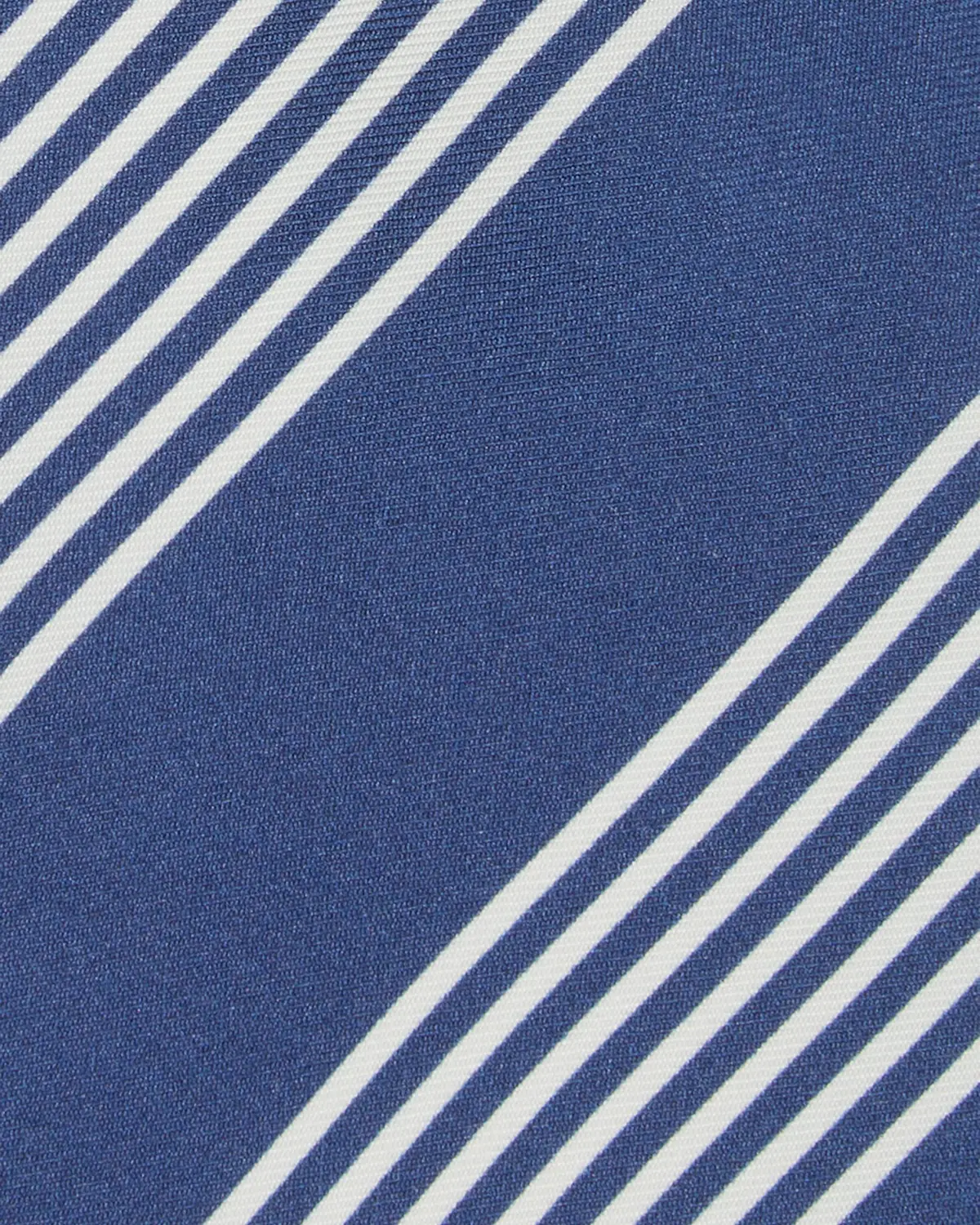 Silk Print Tie In Blue/White Stripe 2