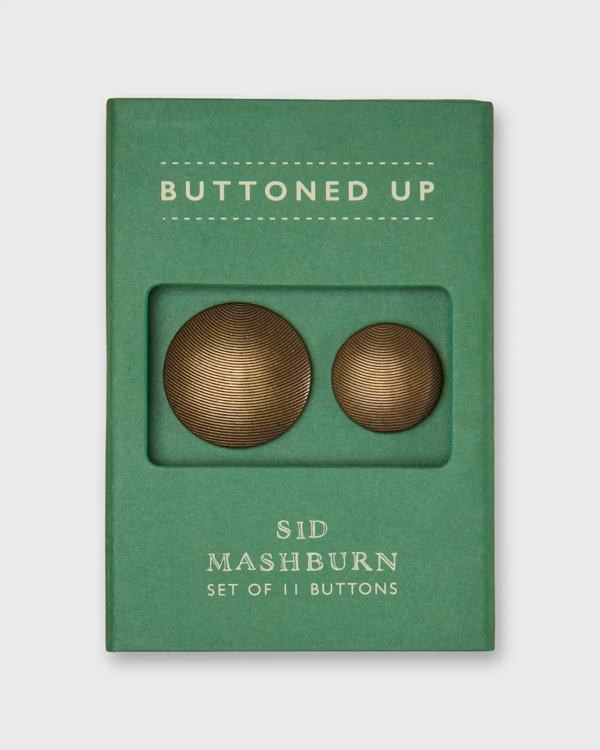 Jacket Button Set In Domed Thumbprint Brass 1