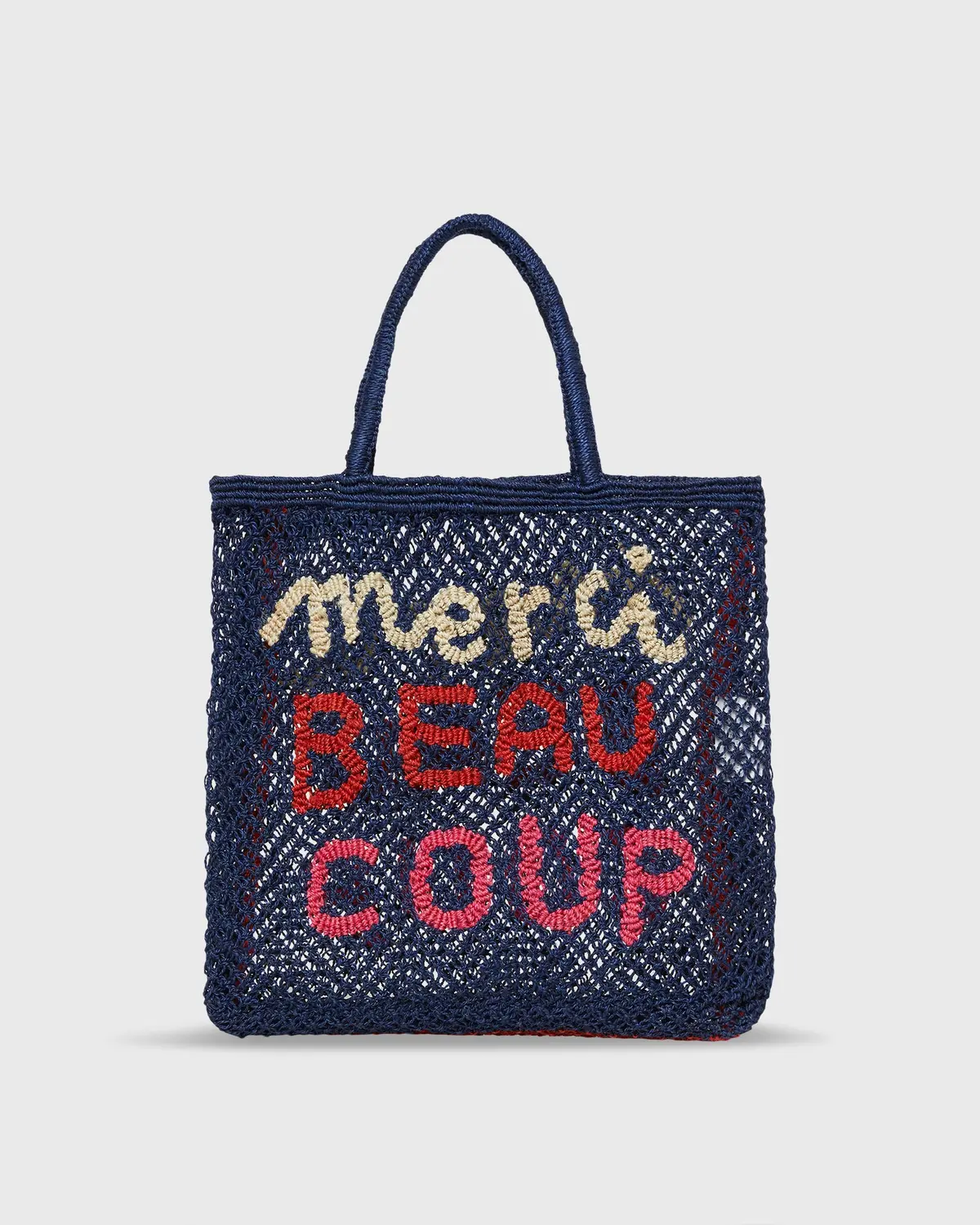 Large Merci Beau Coup Tote In Blue Multi 1