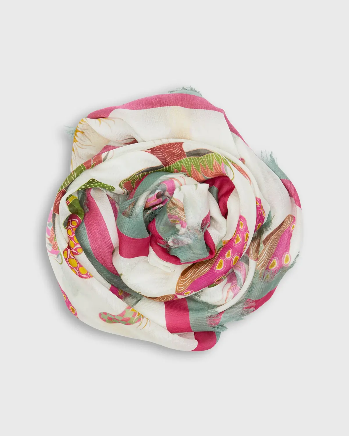Square Scarf In Mushrooms 1