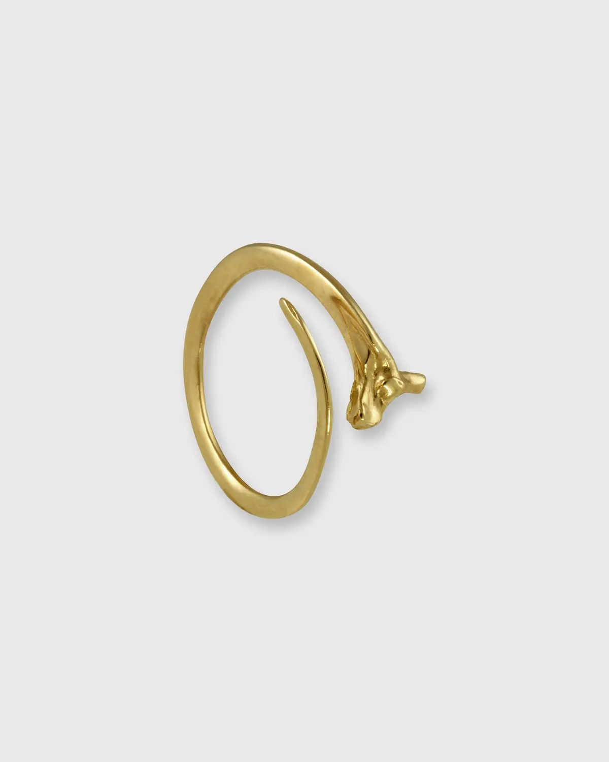 Rattlesnake Rib Ring In Vermeil 1