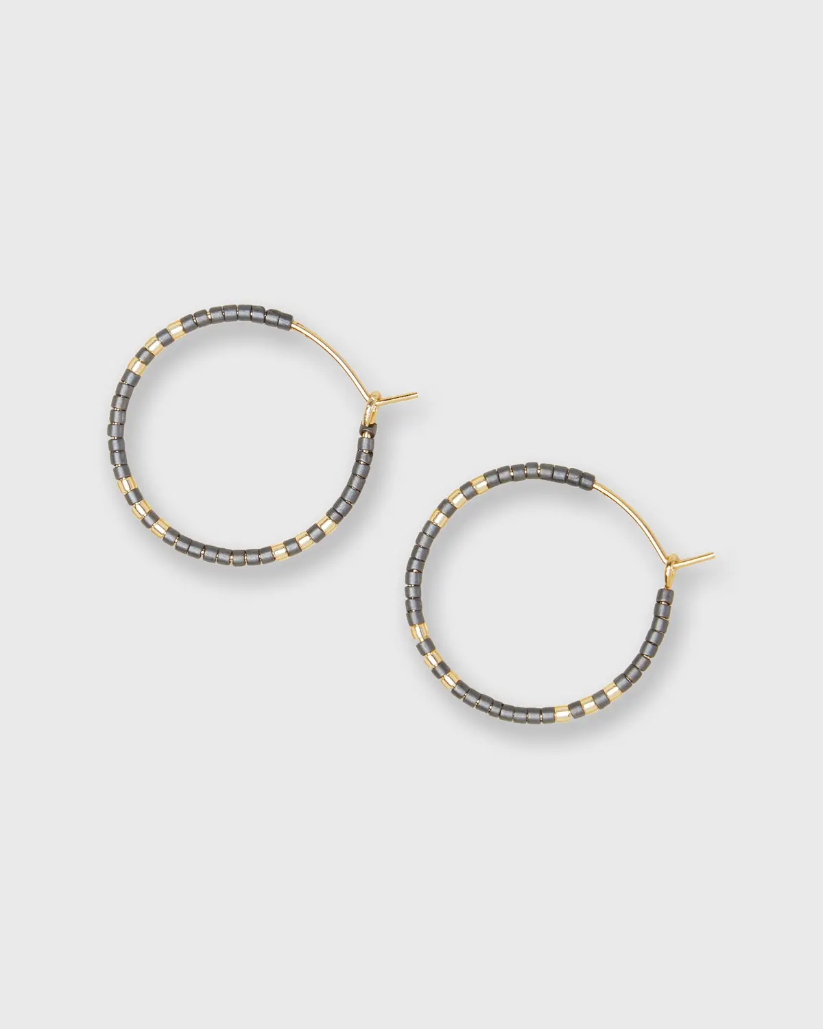 Zoe Hoop Earrings In Gunmetal 1