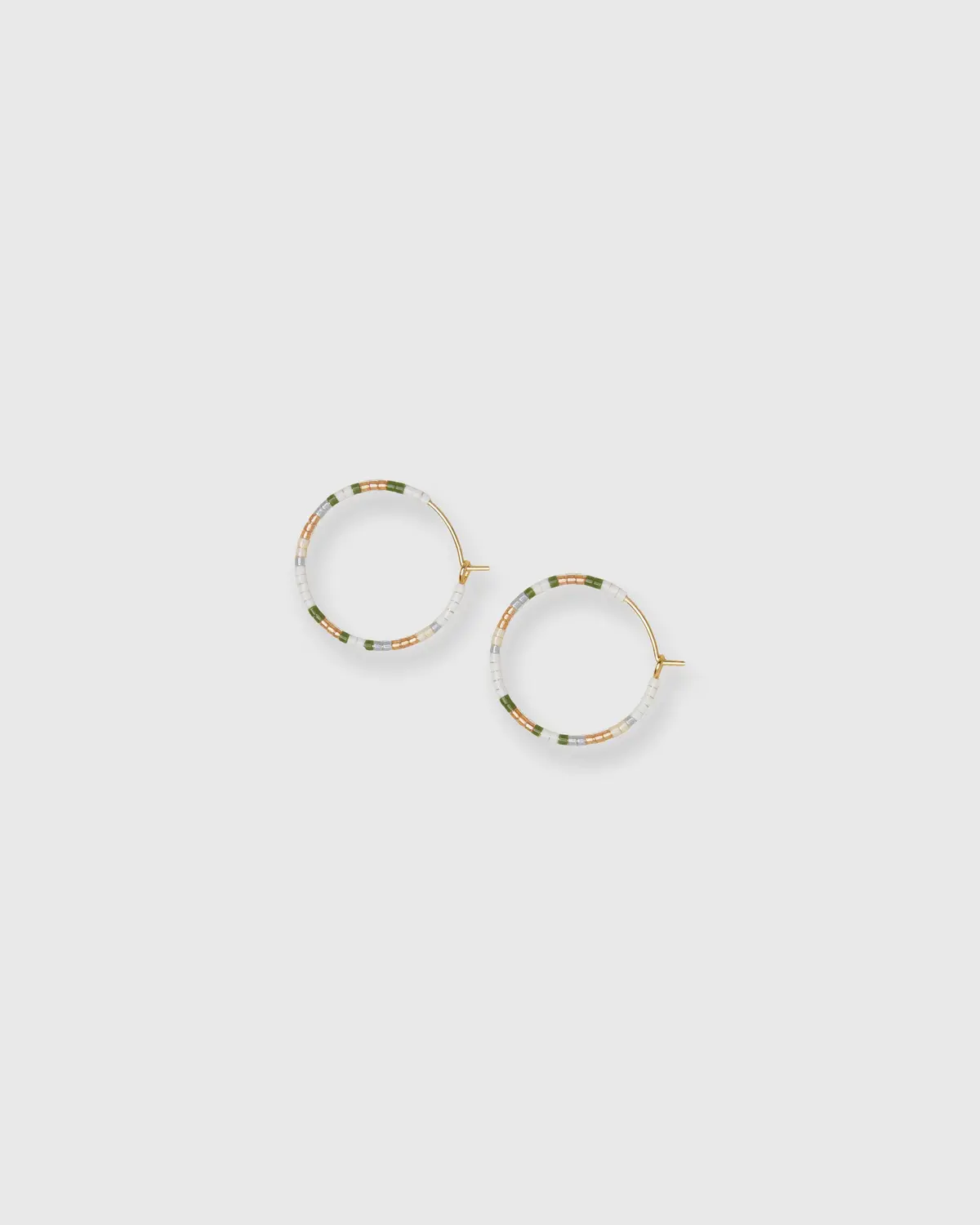 Ana Hoop Earrings In White 1