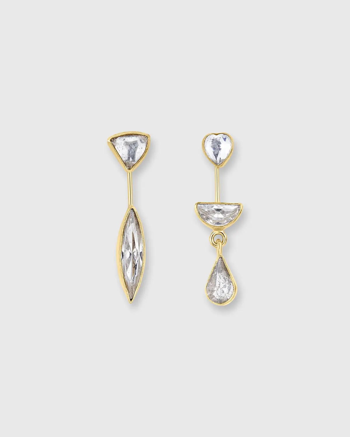 Detachable Victorian Drop Earrings In Silver 1