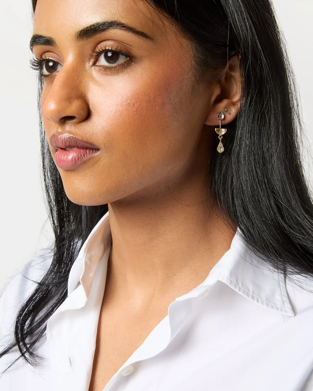 Detachable Victorian Drop Earrings In Silver 2