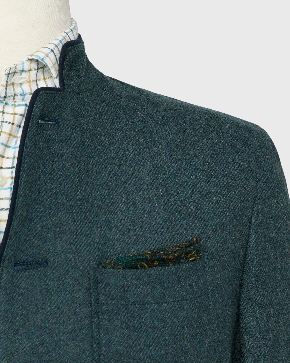 Tyrolean Jacket In Sea Moss Wool Twill 2