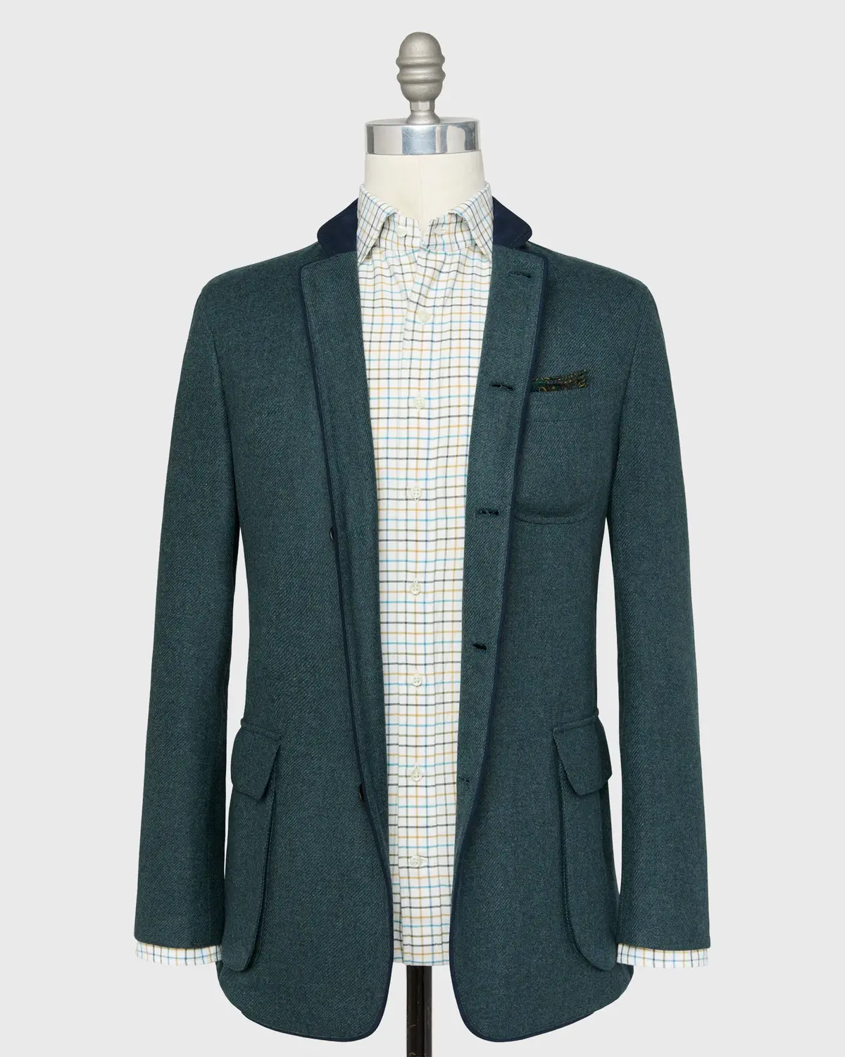 Tyrolean Jacket In Sea Moss Wool Twill 3