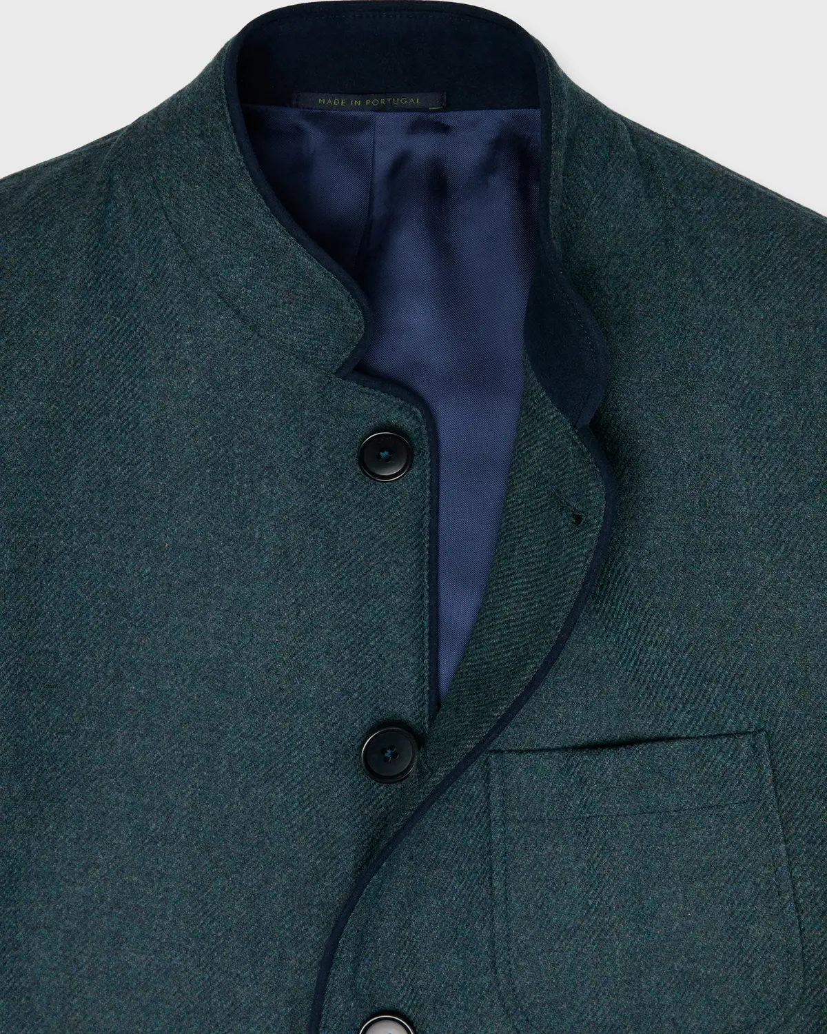 Tyrolean Jacket In Sea Moss Wool Twill 5