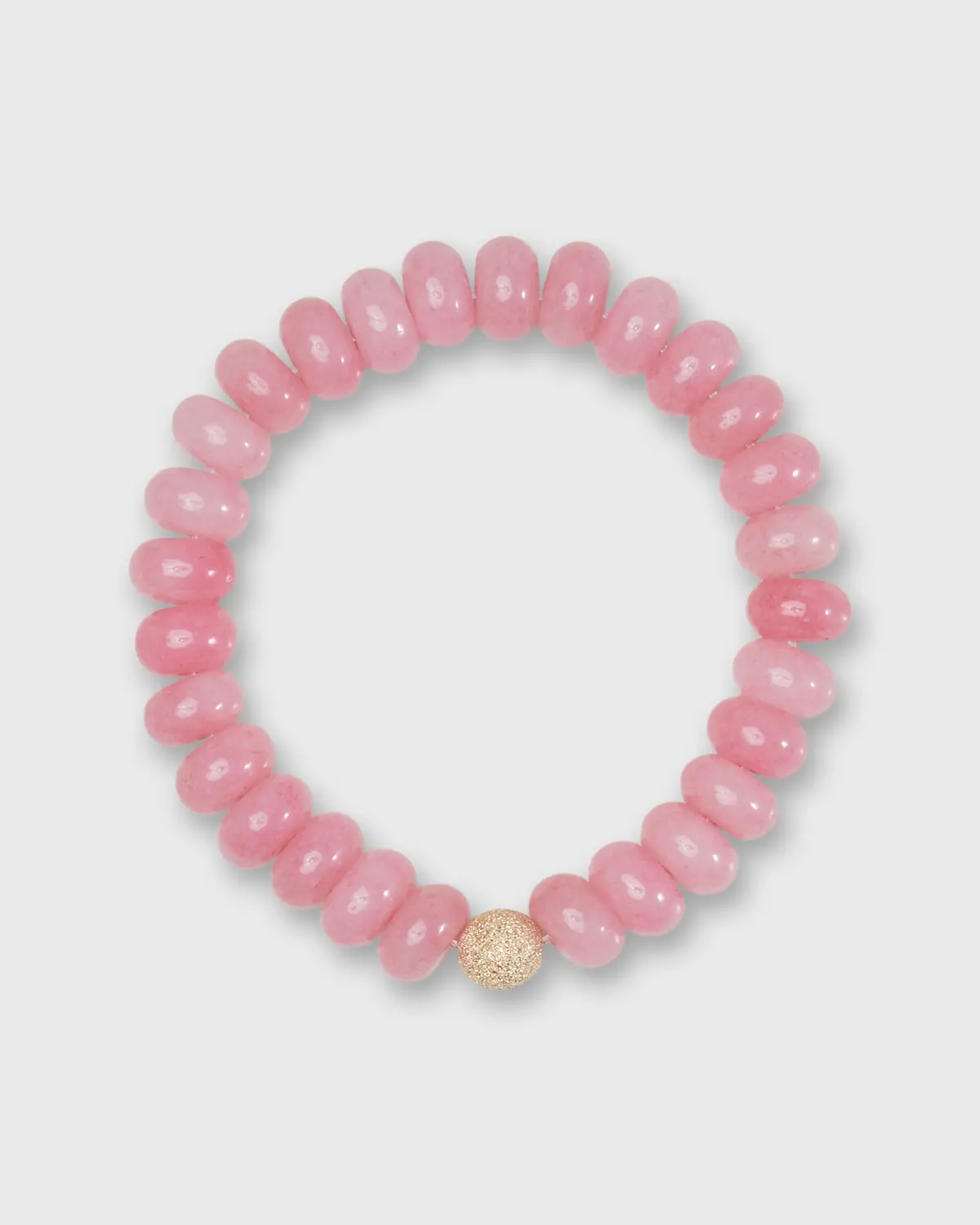Semi Precious Beaded Bracelet In Pink Light Monochrome 1