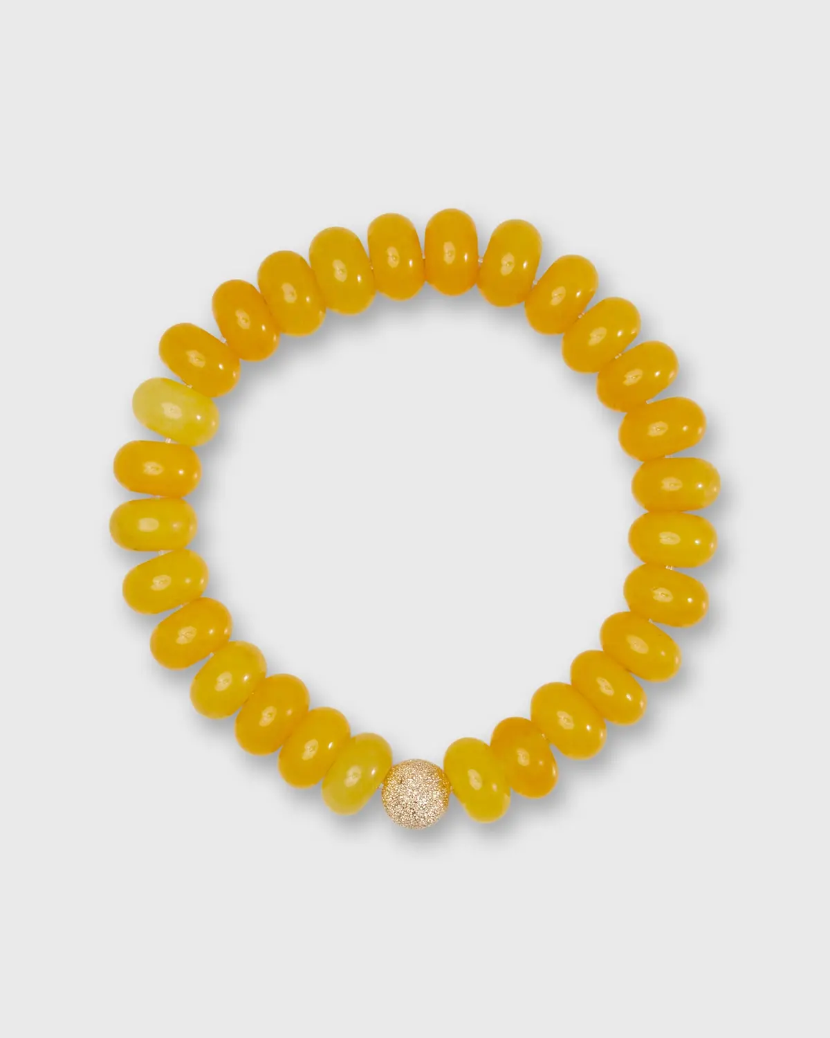 Semi Precious Beaded Bracelet In Yellow Monochrome 1