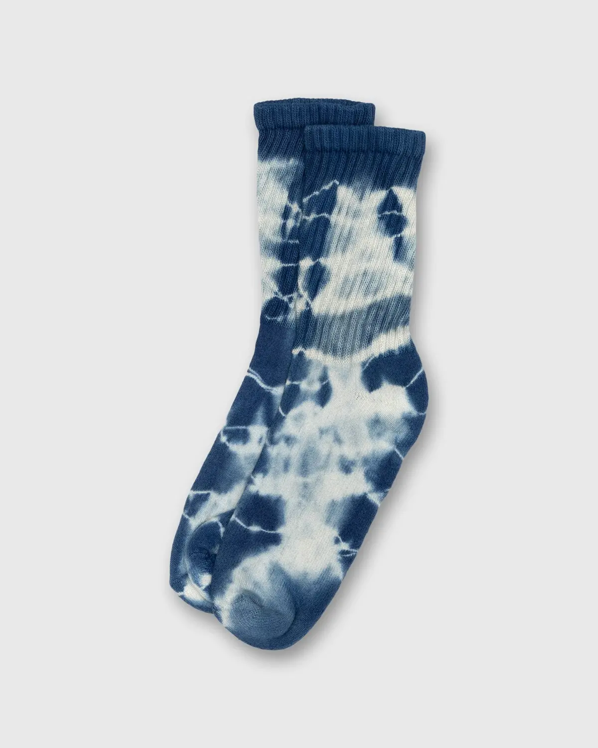 Indigo Dyed Retro Socks In Indigo 1
