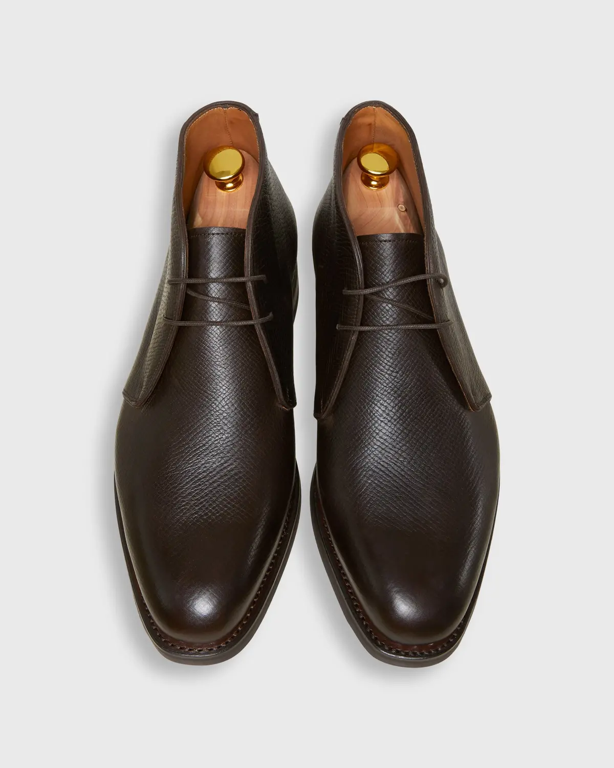 Chukka Boot In Dark Brown Utah Grain Calfskin 1
