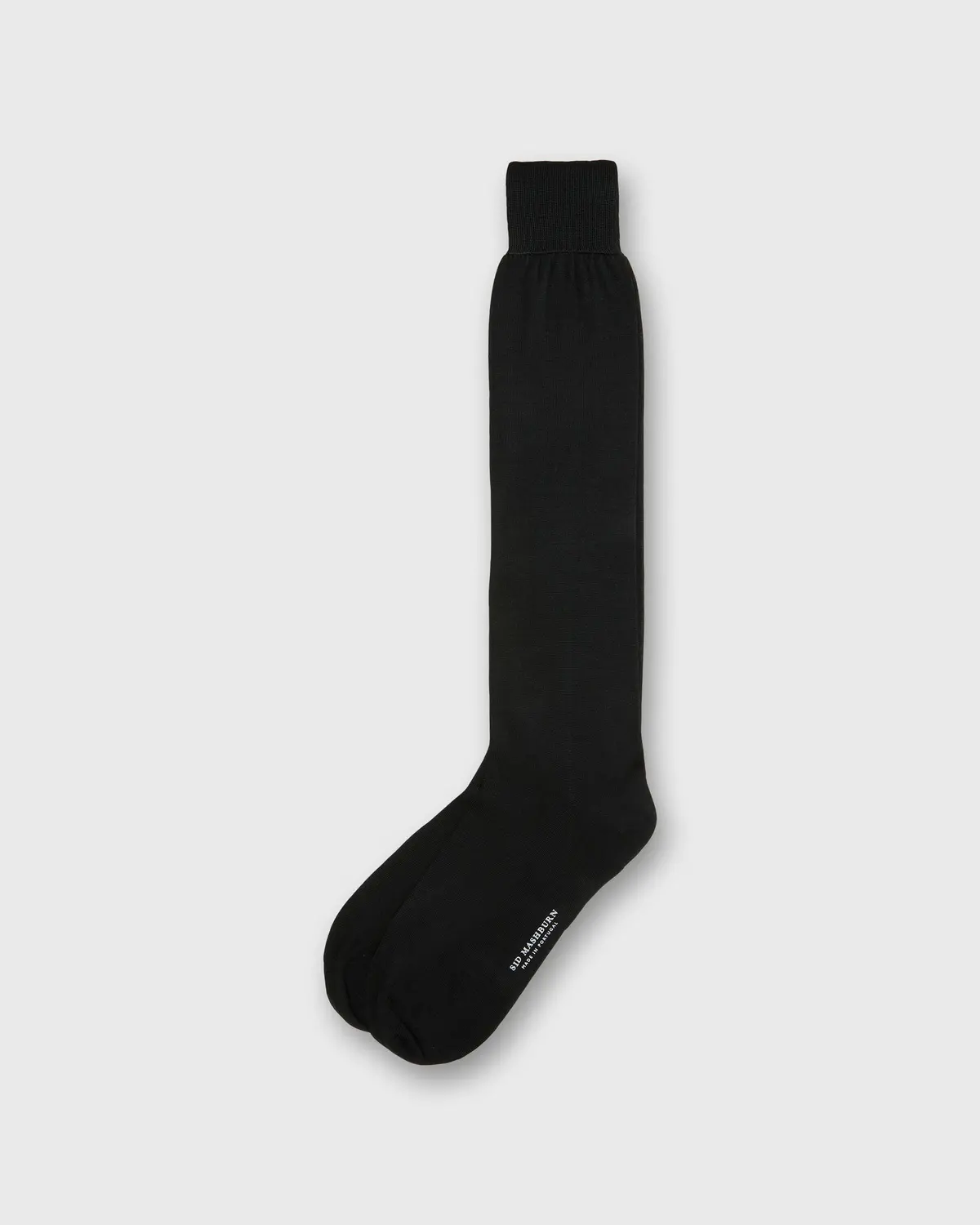 Over-The-Calf Dress Socks In Black Silk 1